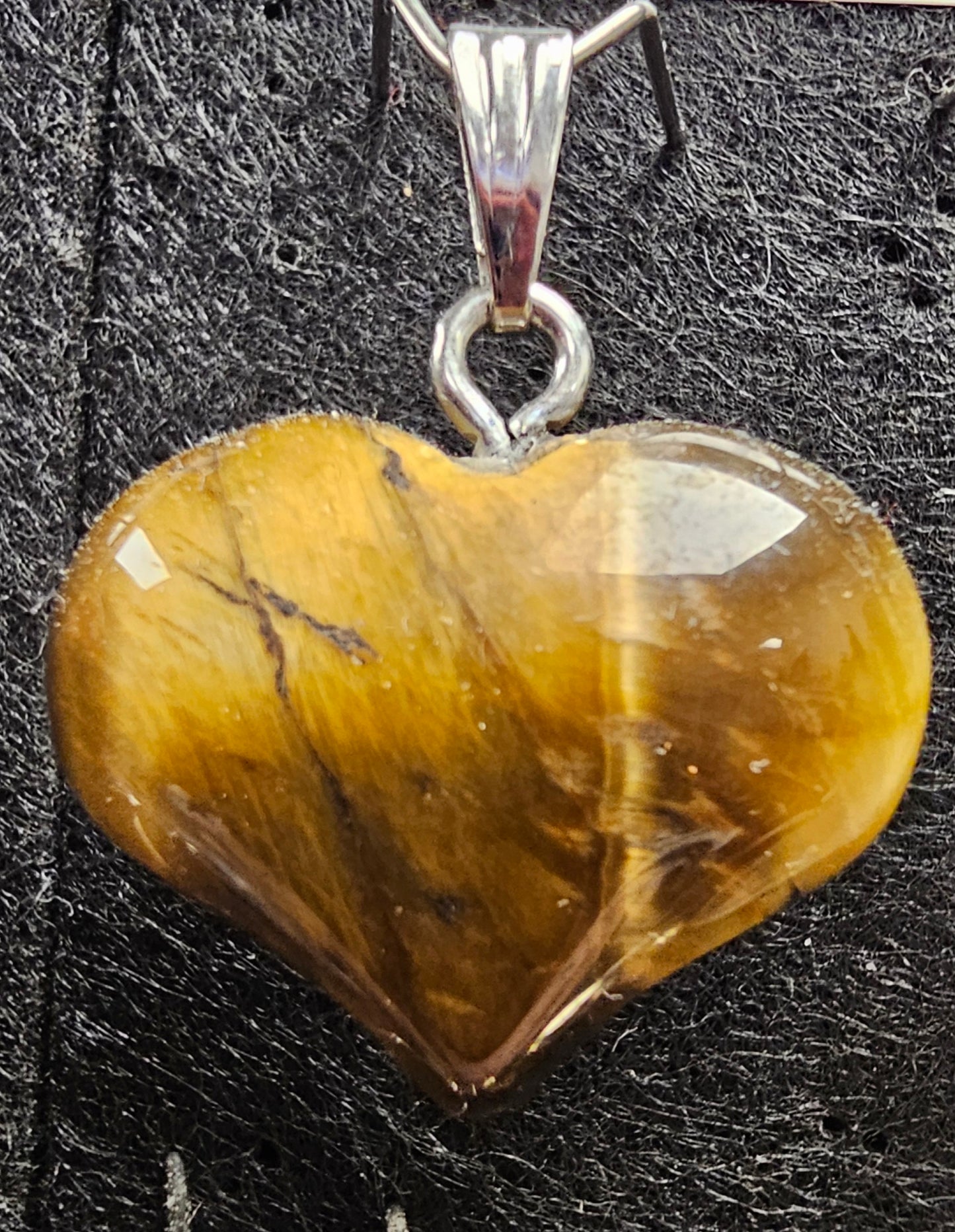Tiger Eye Heart pendant