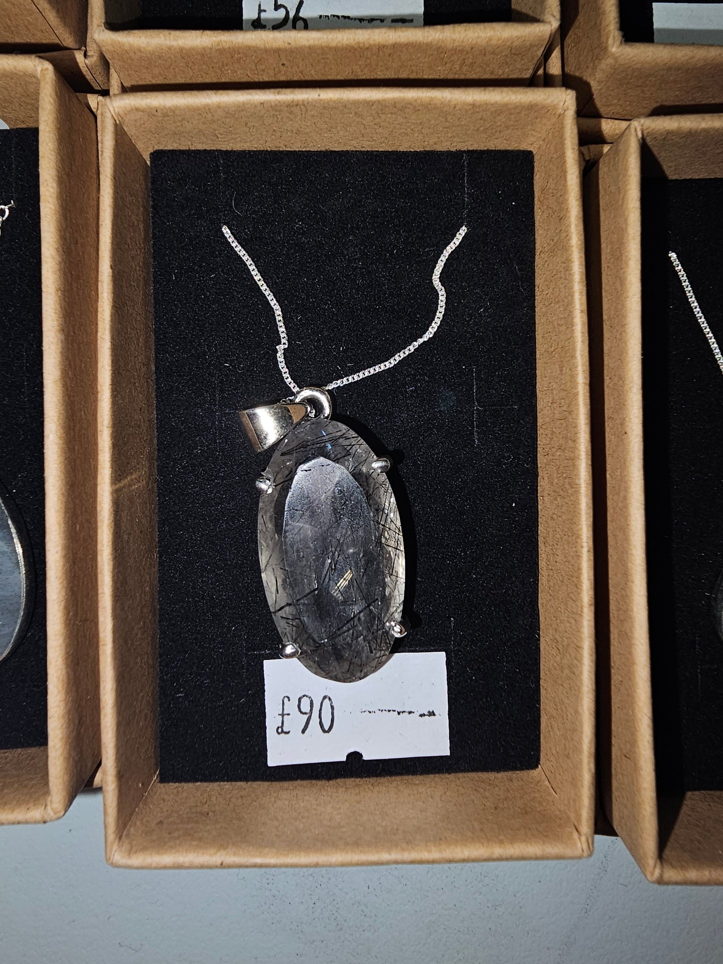 Tourmaline in Quartz pendant