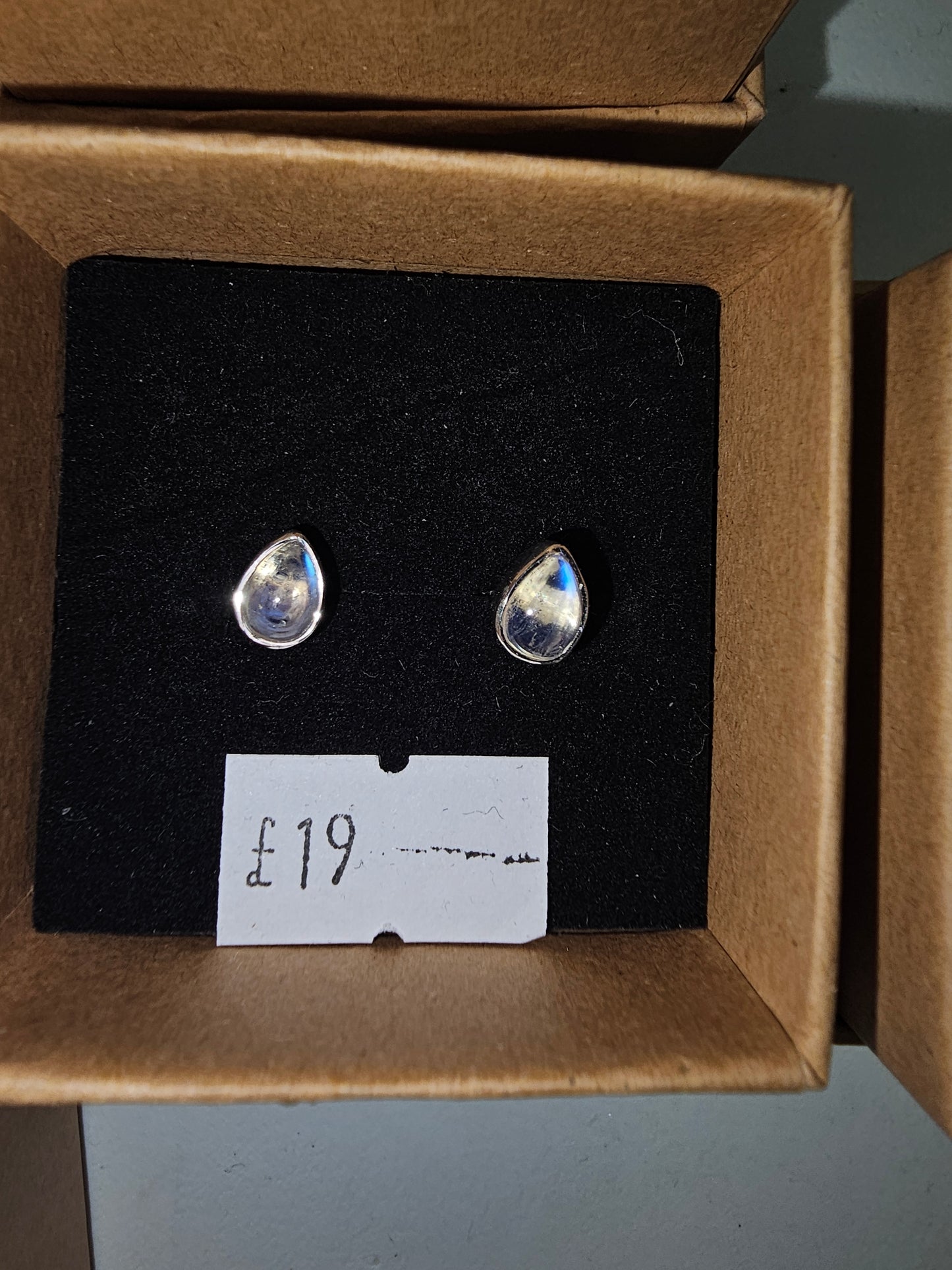 Moonstone stud earrings