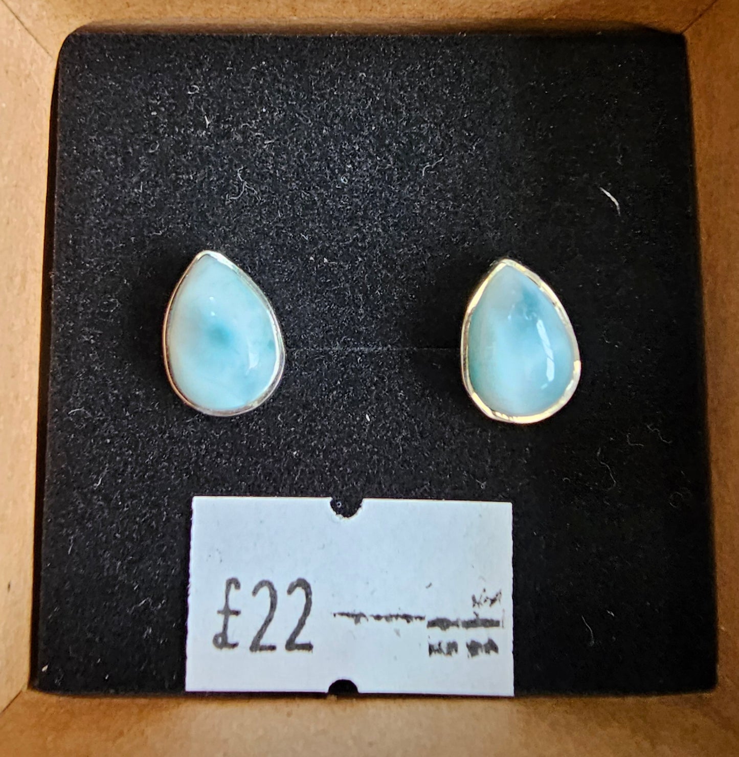 Larimar Stud Earrings