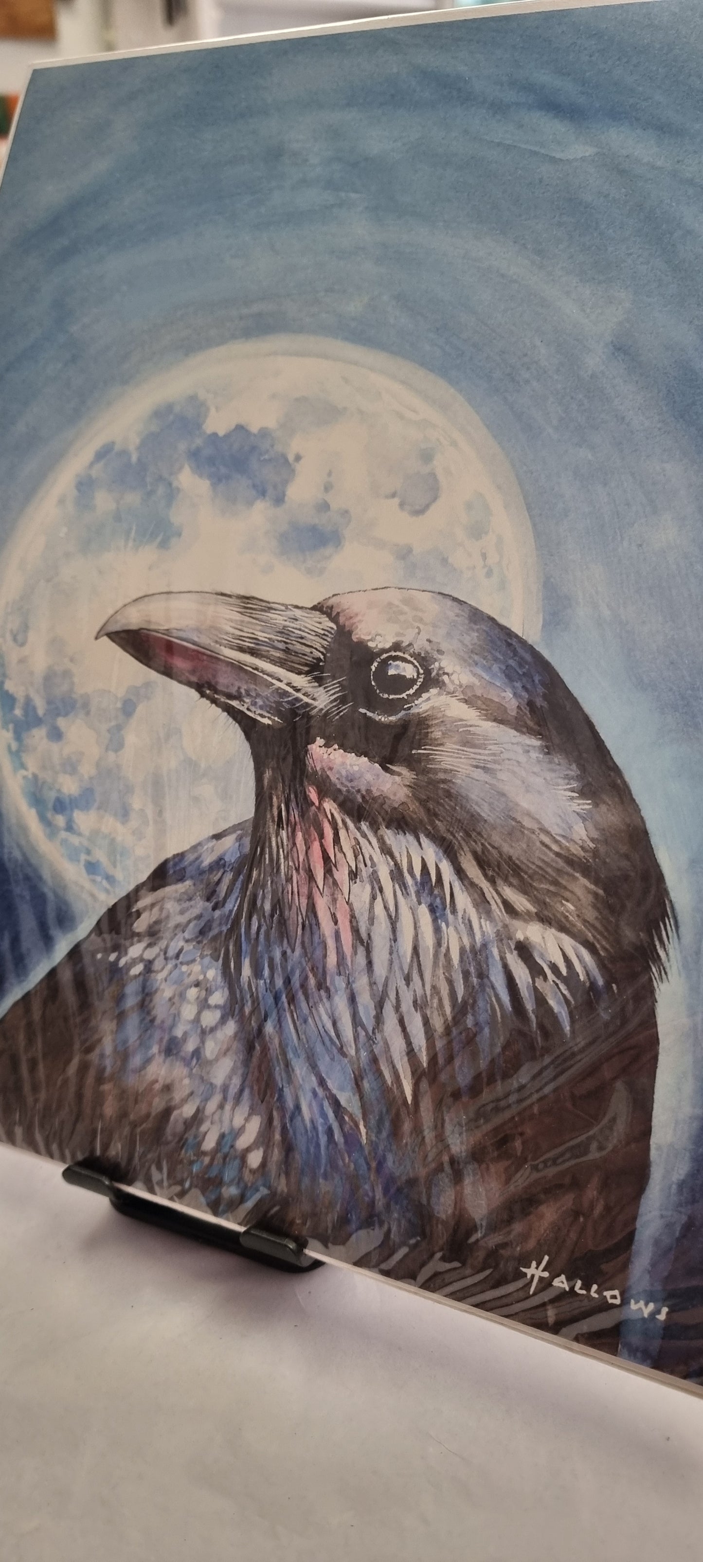 Raven and the moon print