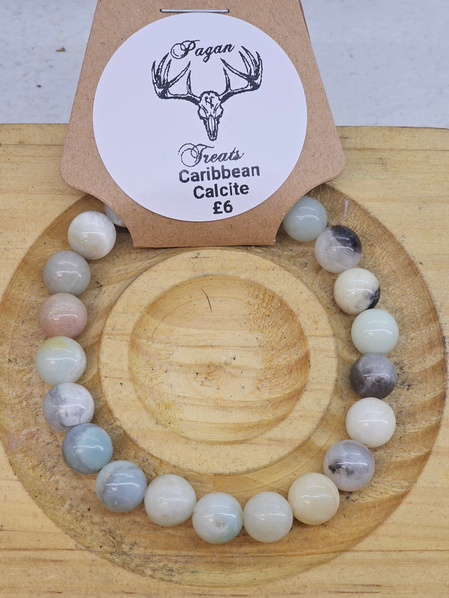 Caribbean Calcite 8mm bead bracelet