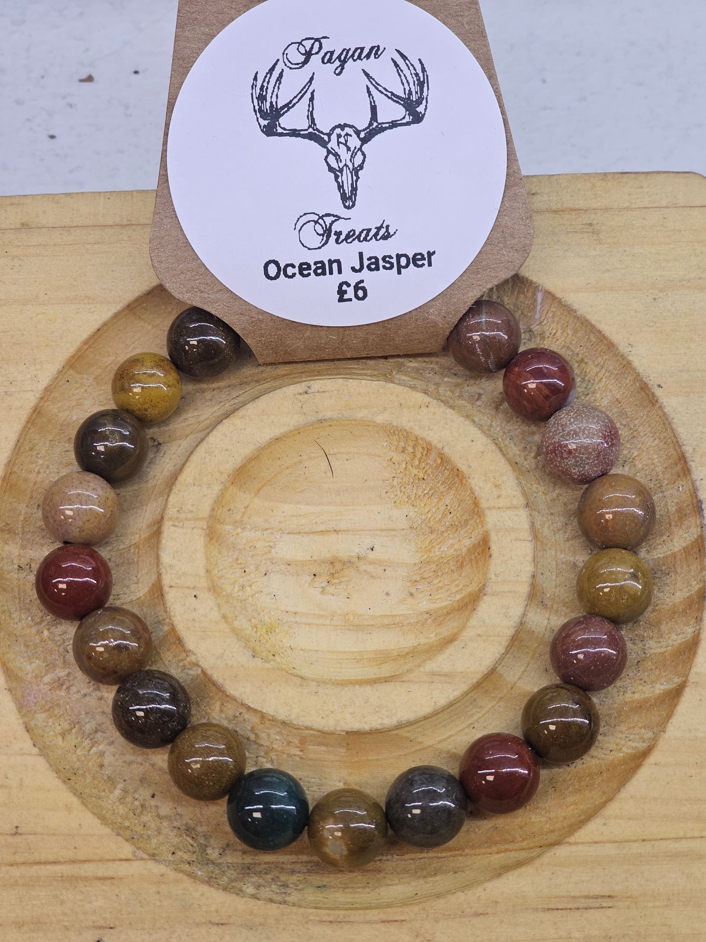 Ocean Jasper 8mm bead bracelet