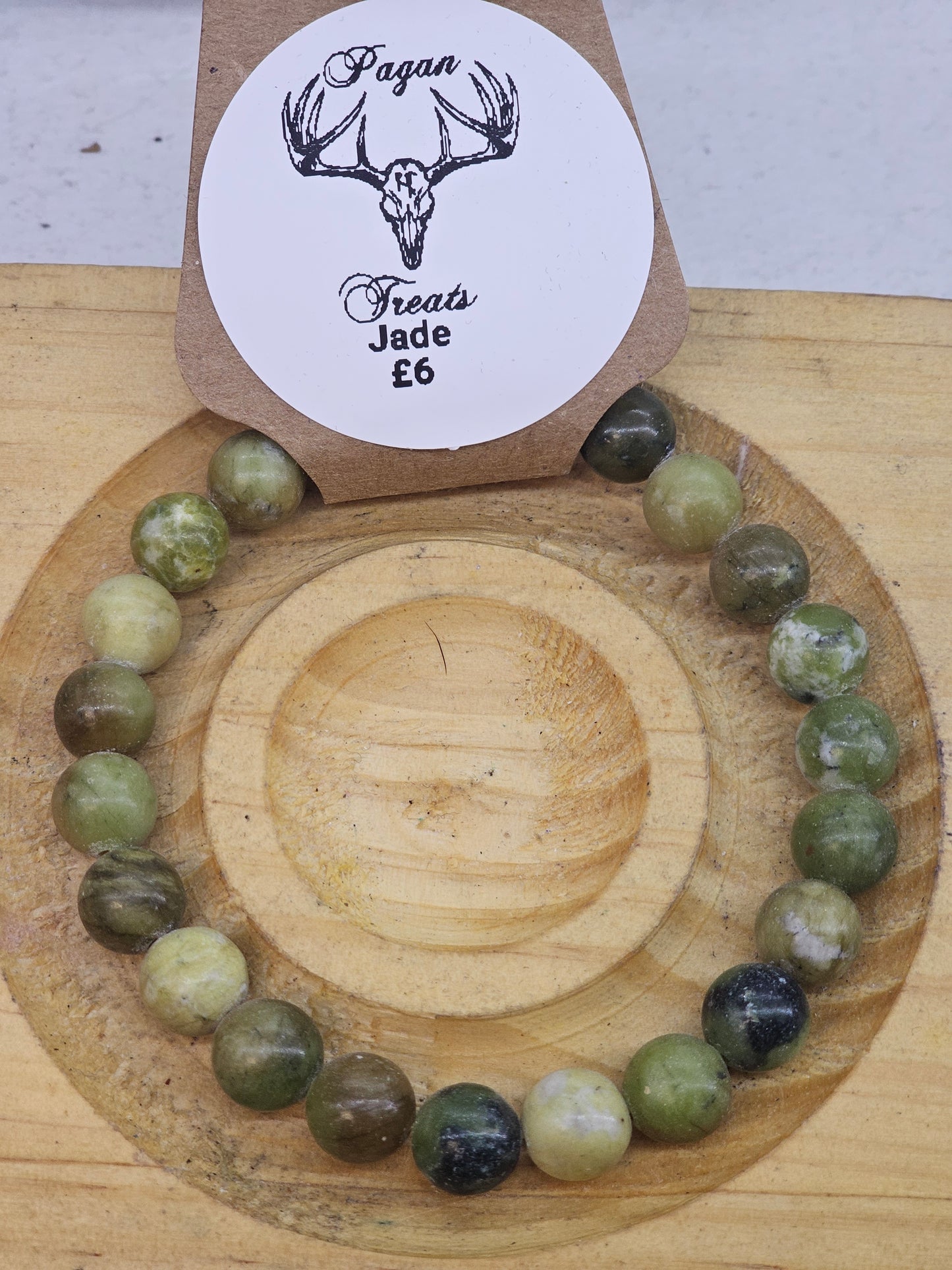 Jade 8mm bead bracelet