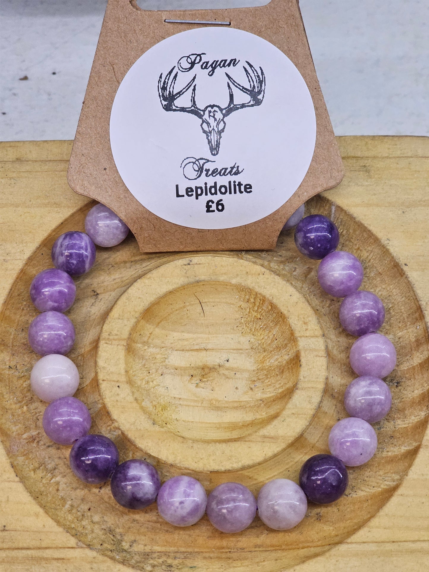 Lepidolite 8mm bead bracelet