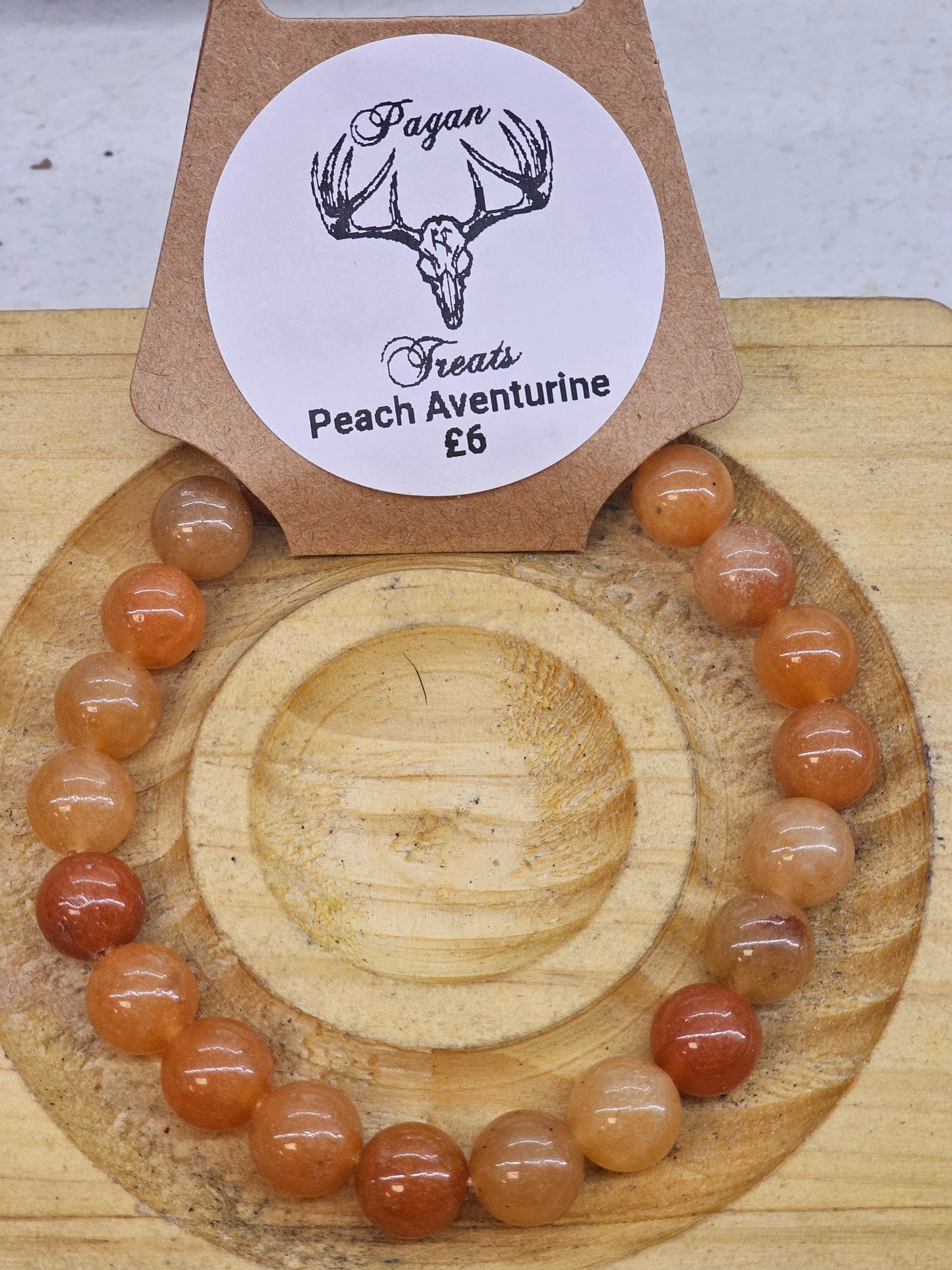 Peach Aventurine 8mm bead bracelet