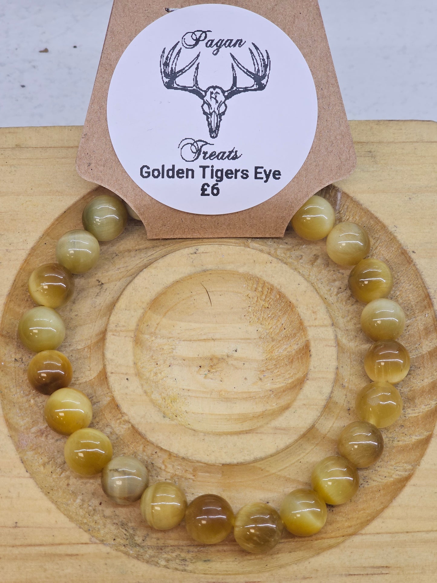 Golden Tigers Eye 8mm bead bracelet