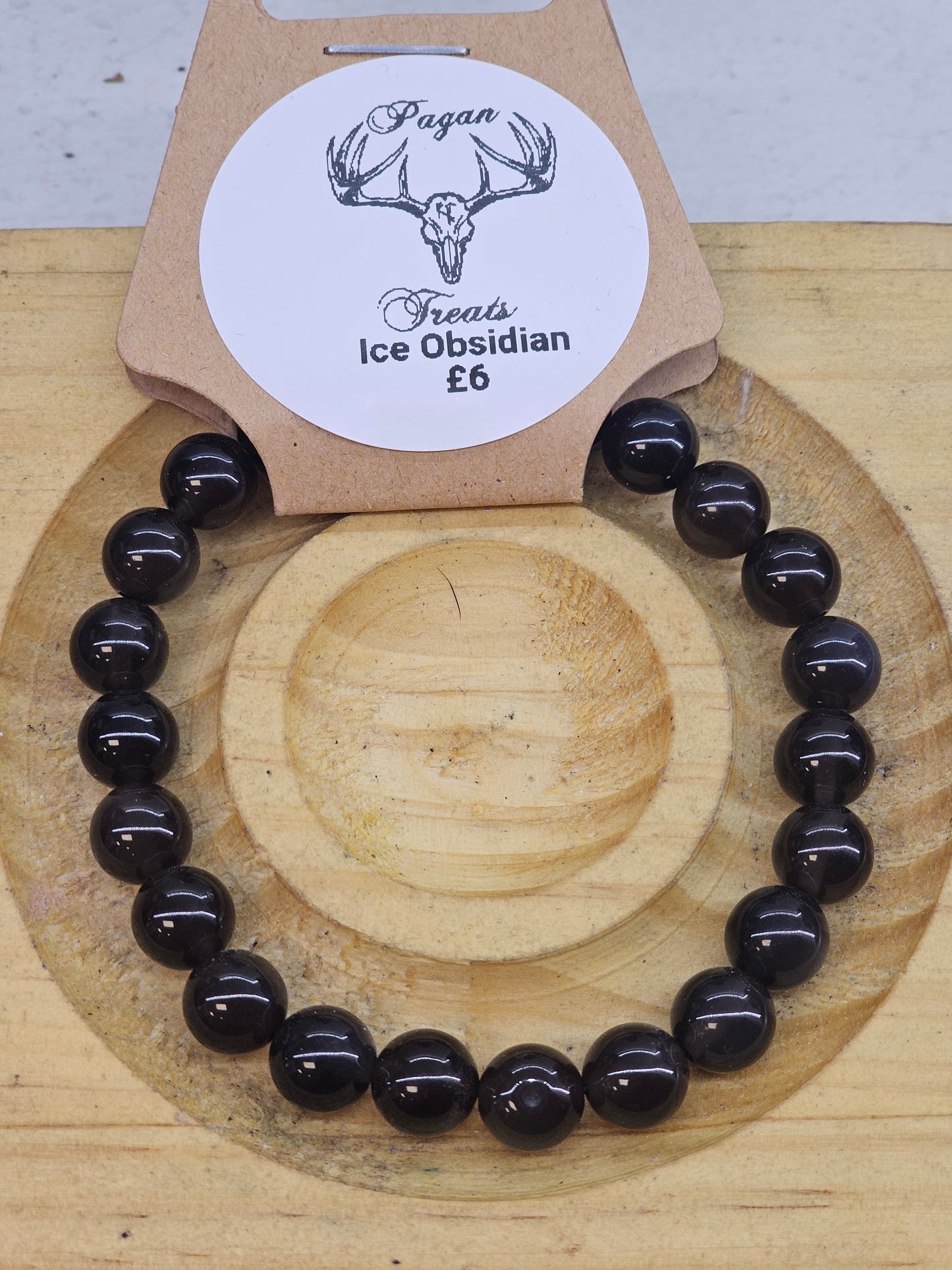 Ice Obsidian 8mm bead bracelet