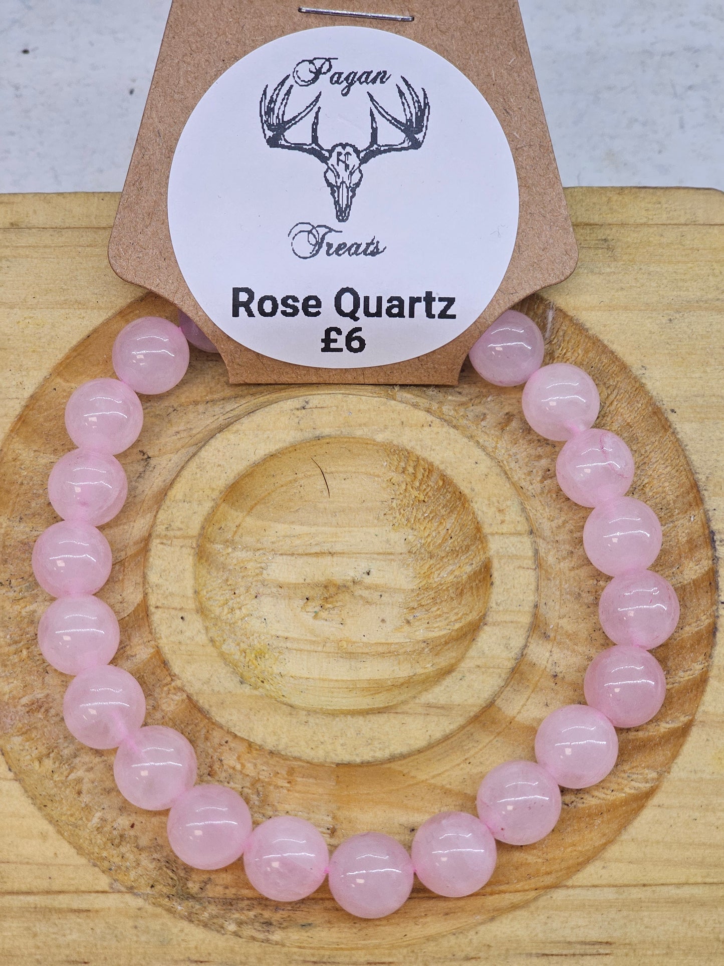 Rose Quartz 8mm bead bracelet