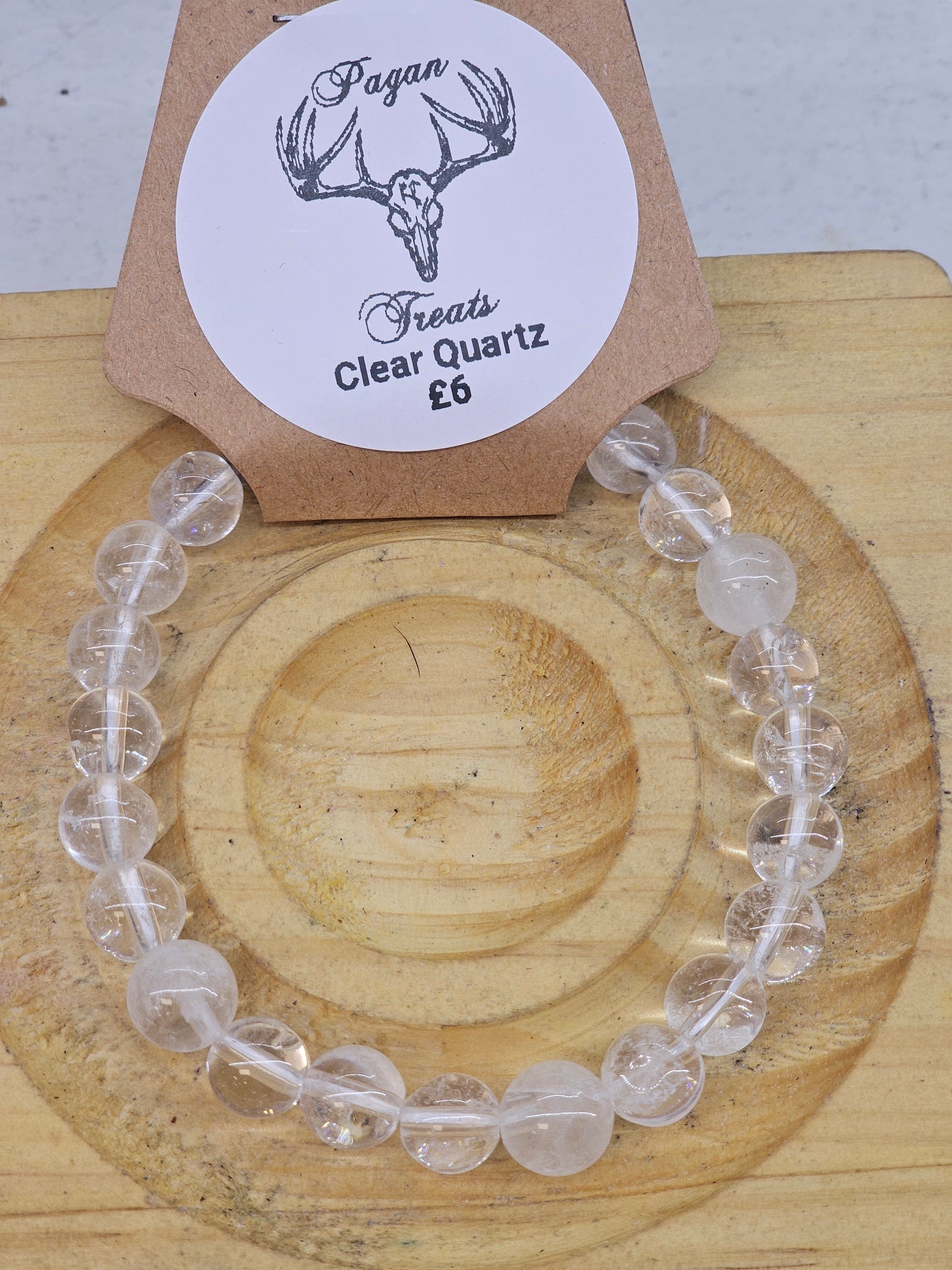 Clear Quartz 8mm bead bracelet