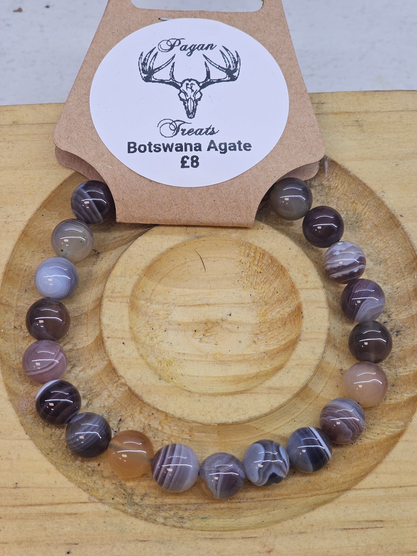 Botswana Agate 8mm bead bracelet