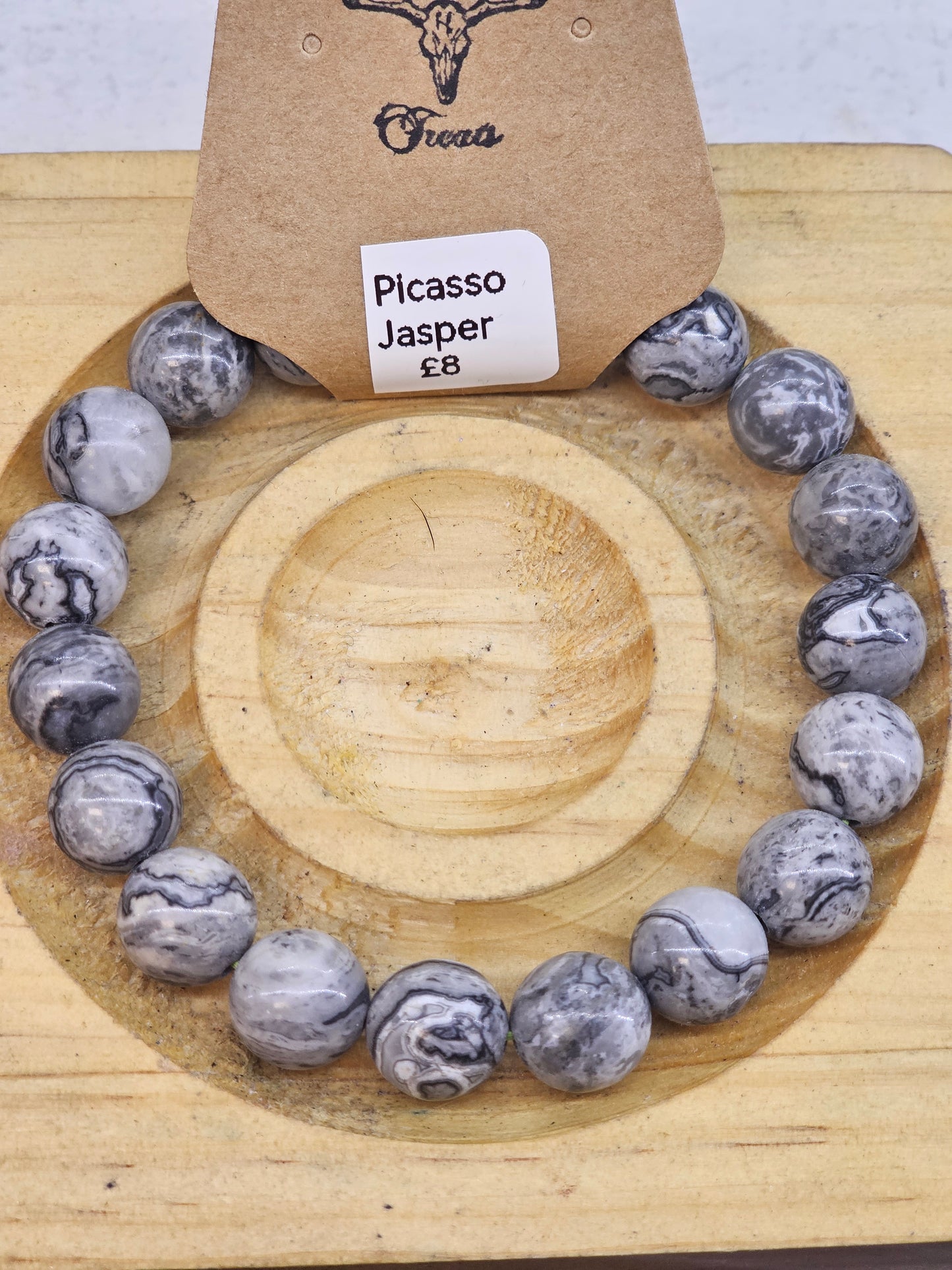 Picasso Jasper 10mm bead bracelet