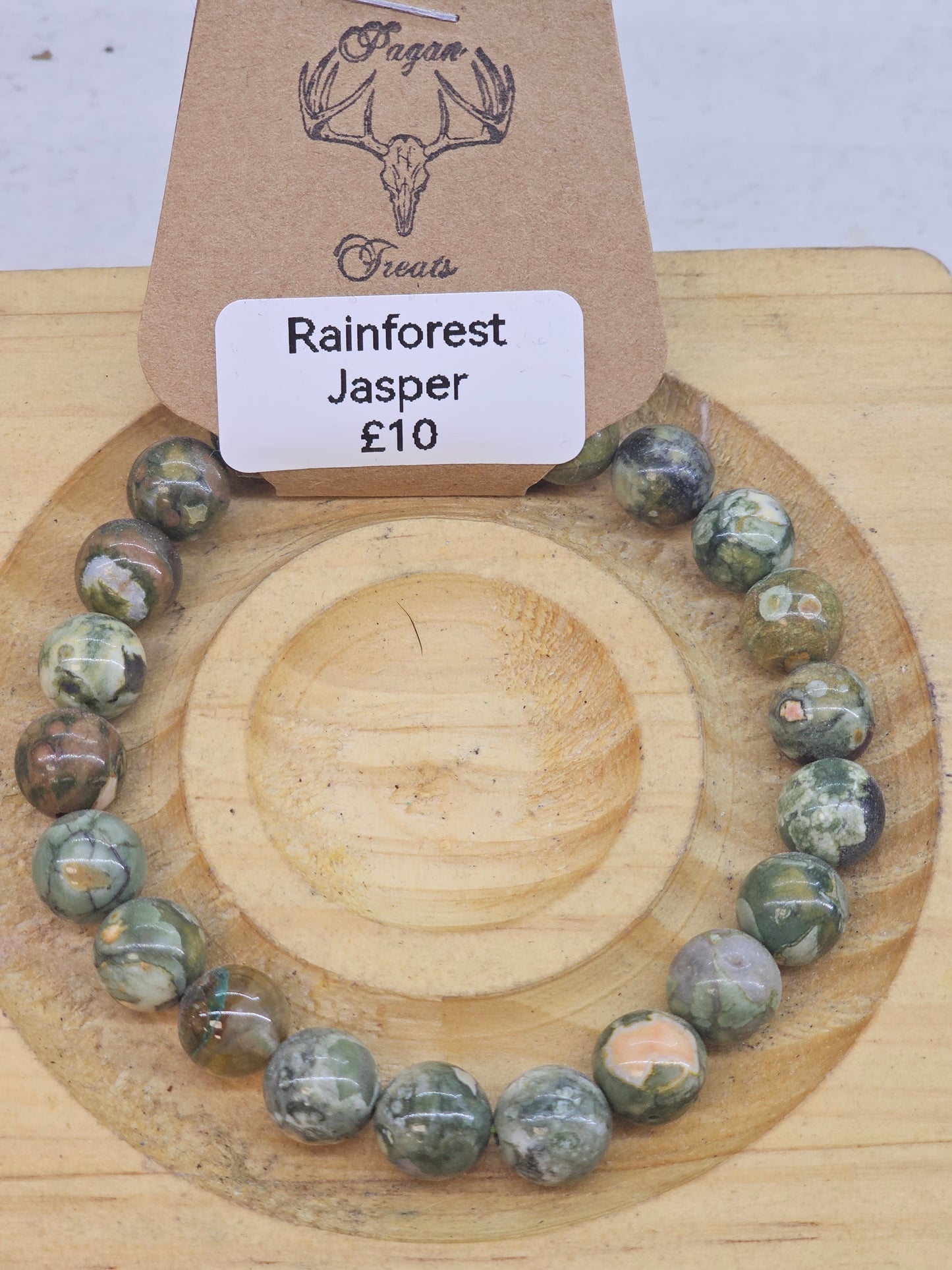 Rainforest Jasper 8mm bead bracelet