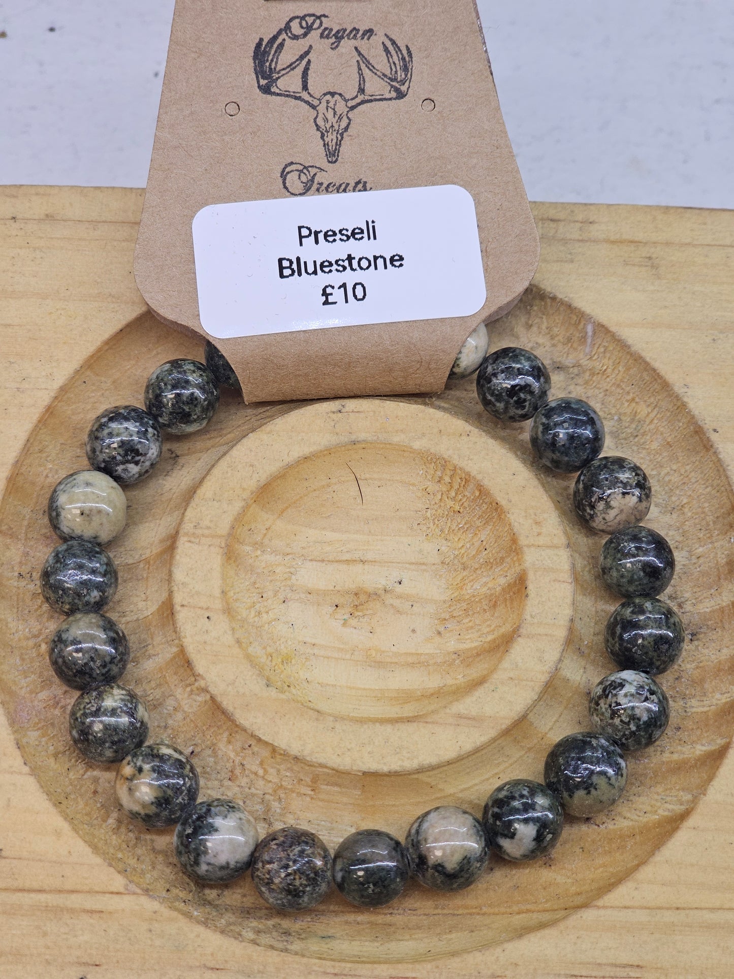 Preseli Bluestone 8mm bead bracelet