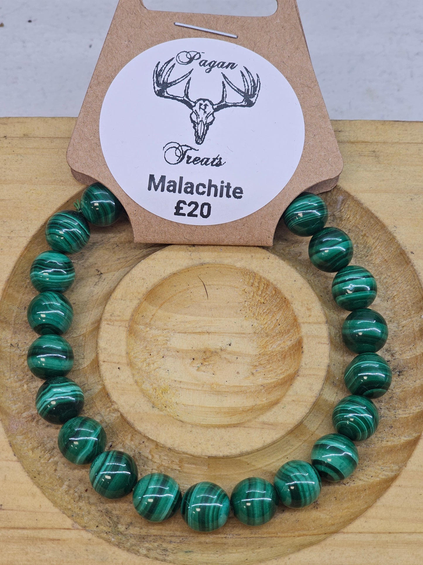 Malachite 8mm bead bracelet