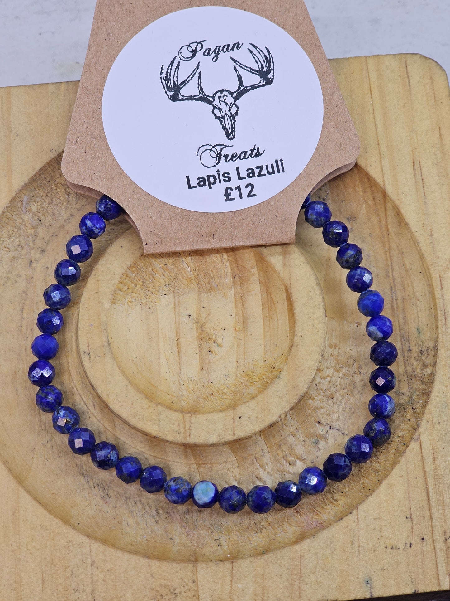 Lapis Lazuli Facetted 4mm bead bracelet