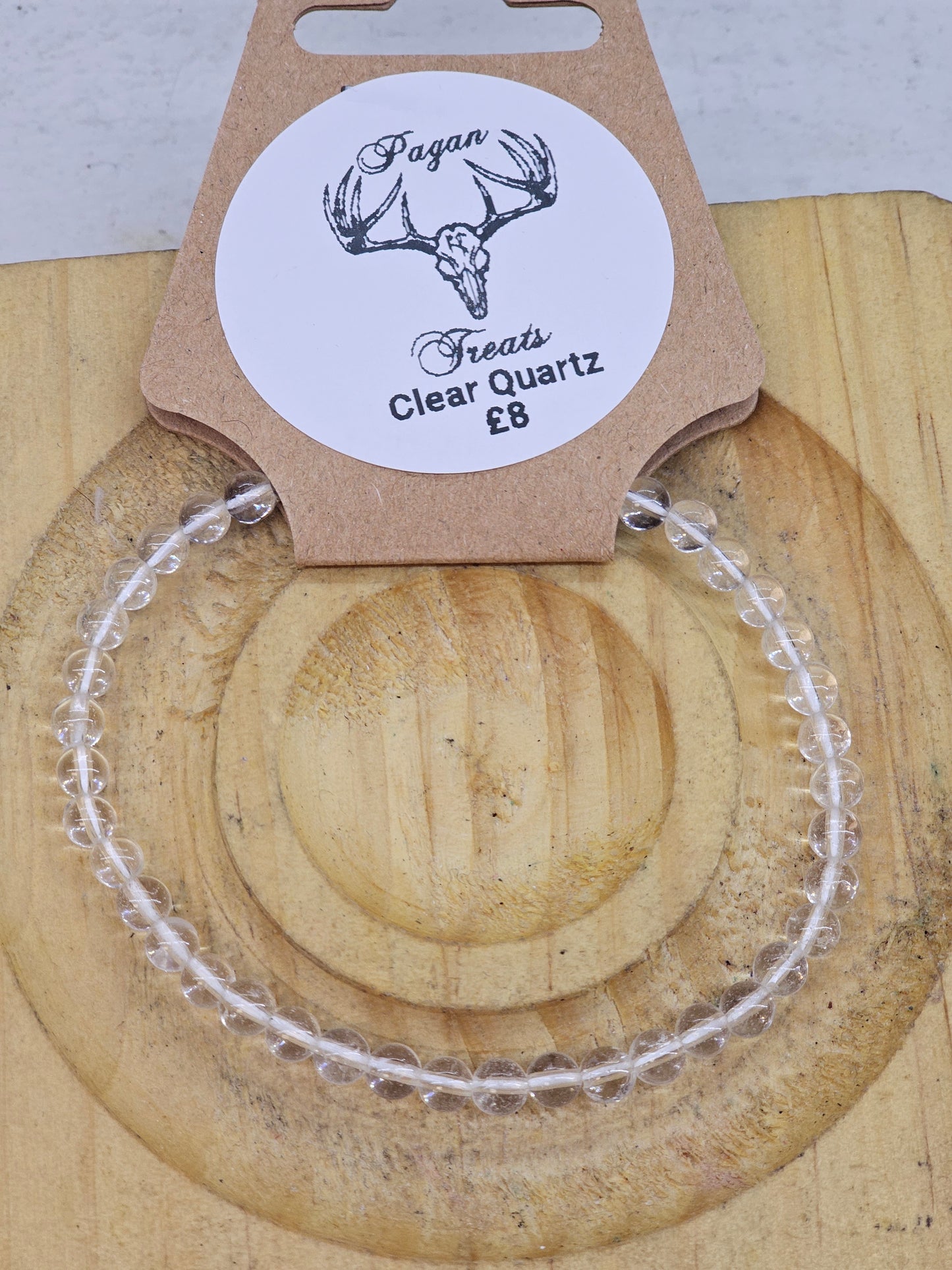 Clear Quartz 4mm bead bracelet