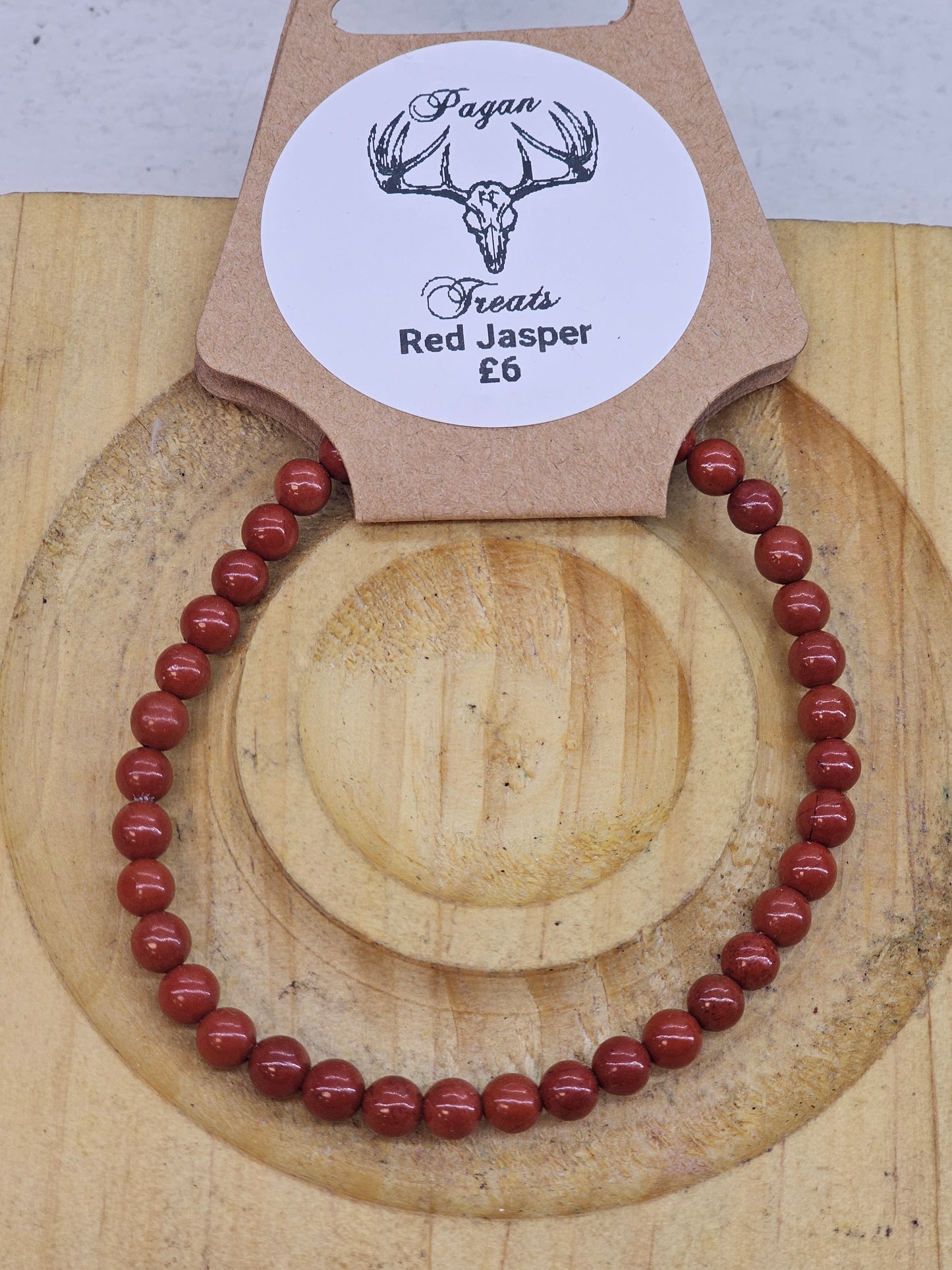 Red Jasper 4mm bead bracelet