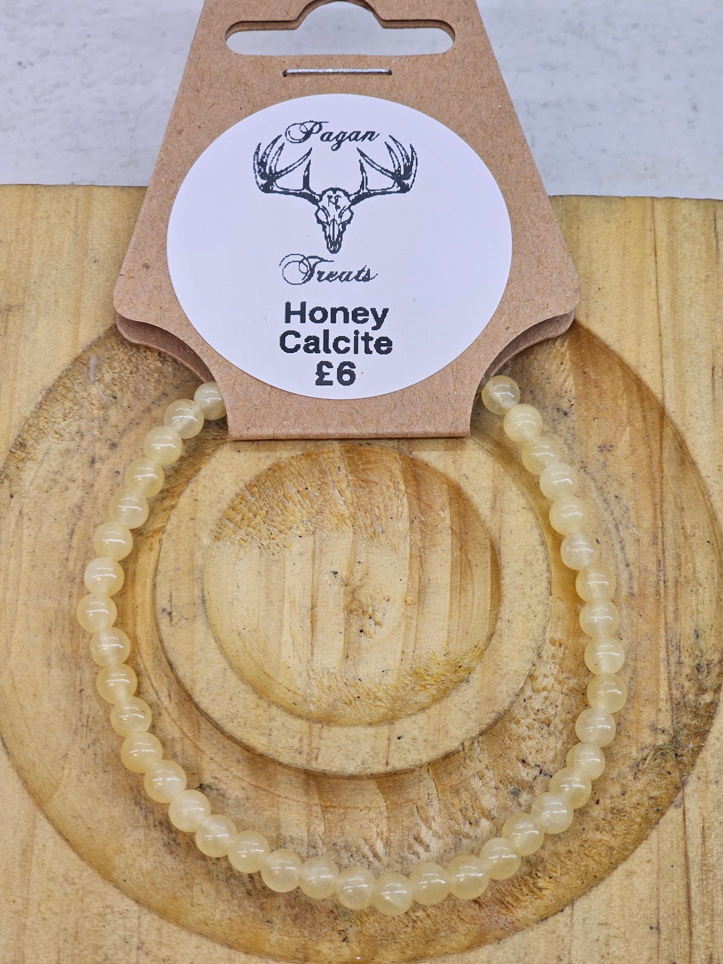 Honey Calcite 4mm bead bracelet