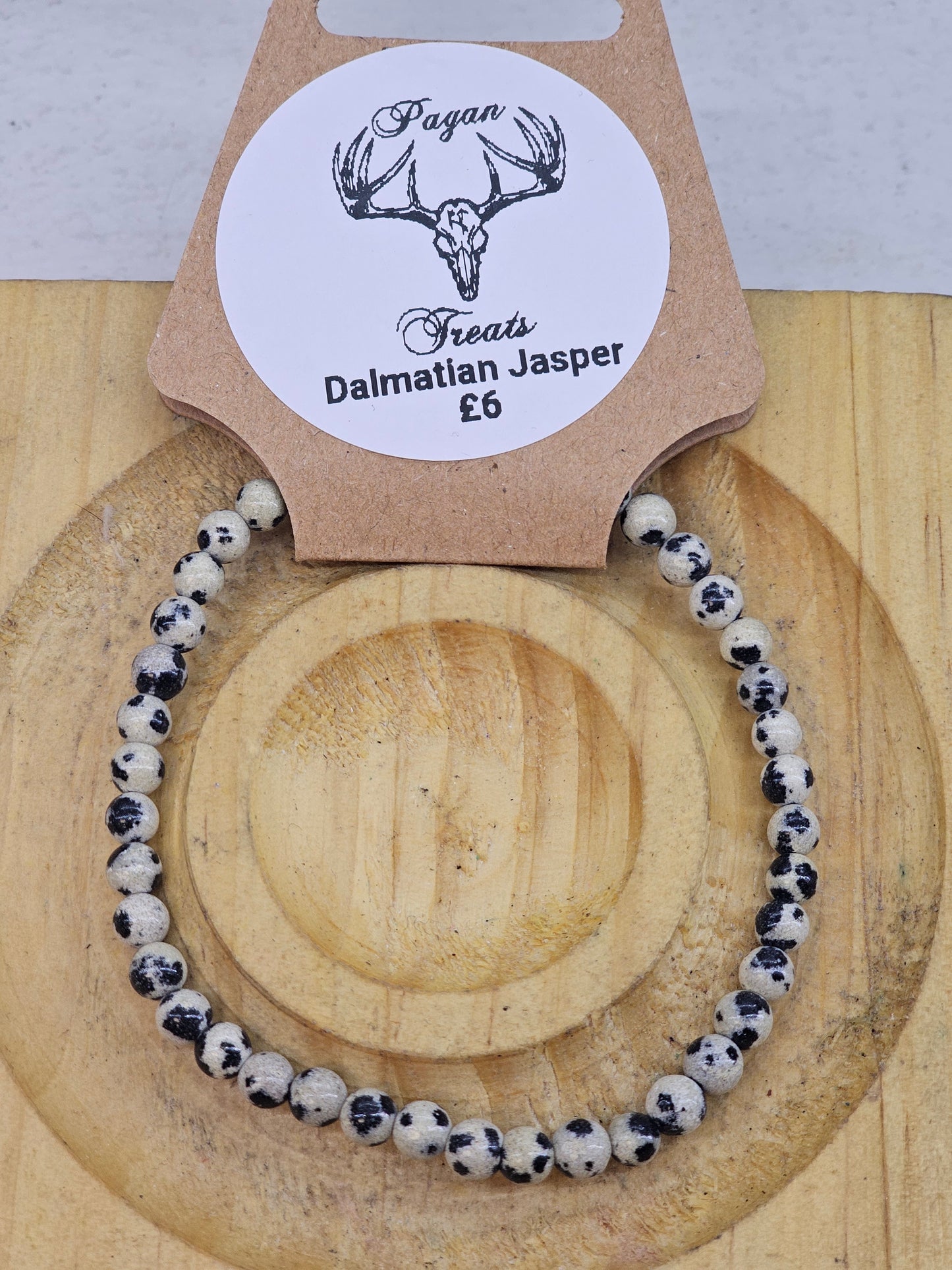 Dalmatian Jasper 4mm bead bracelet