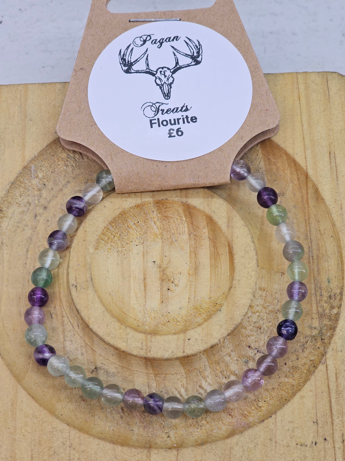 Flourite 4mm bead bracelet
