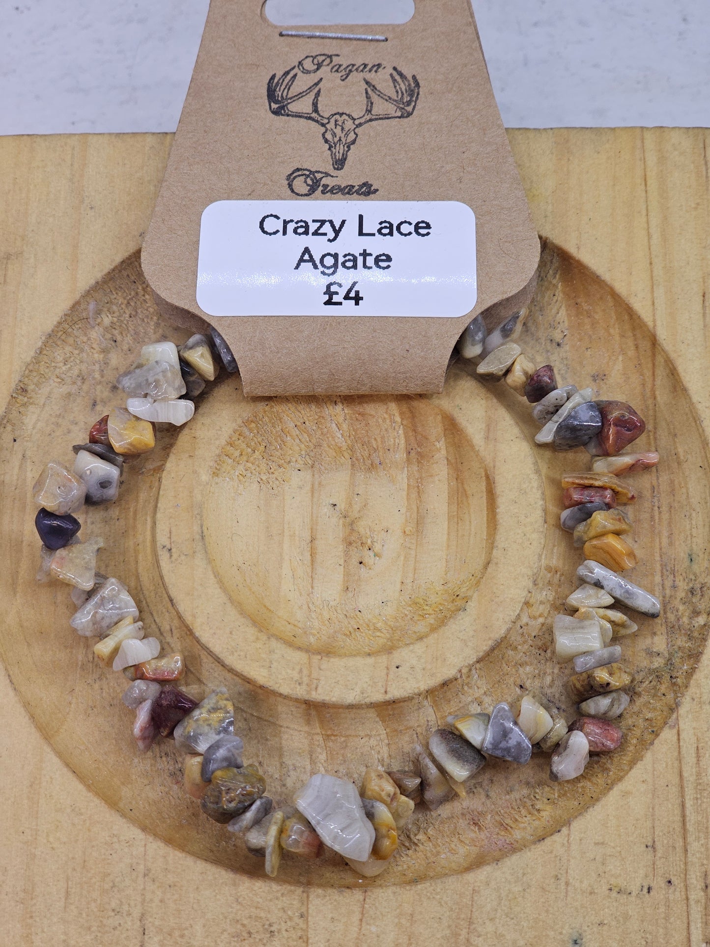 Crazy Lace Agate chip bracelet