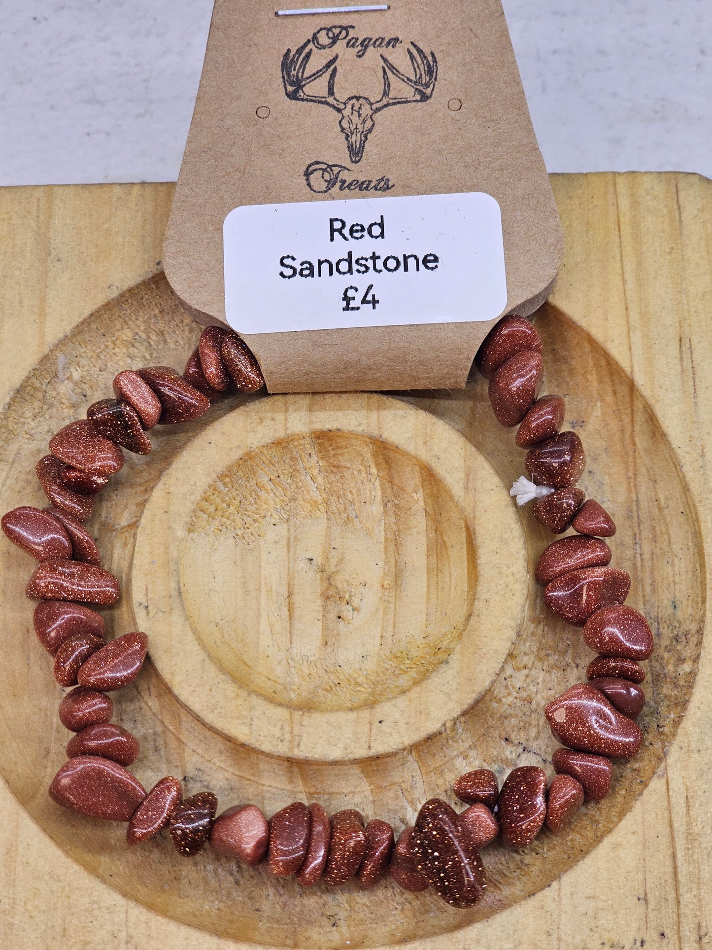 Red Sandstone chip bracelet