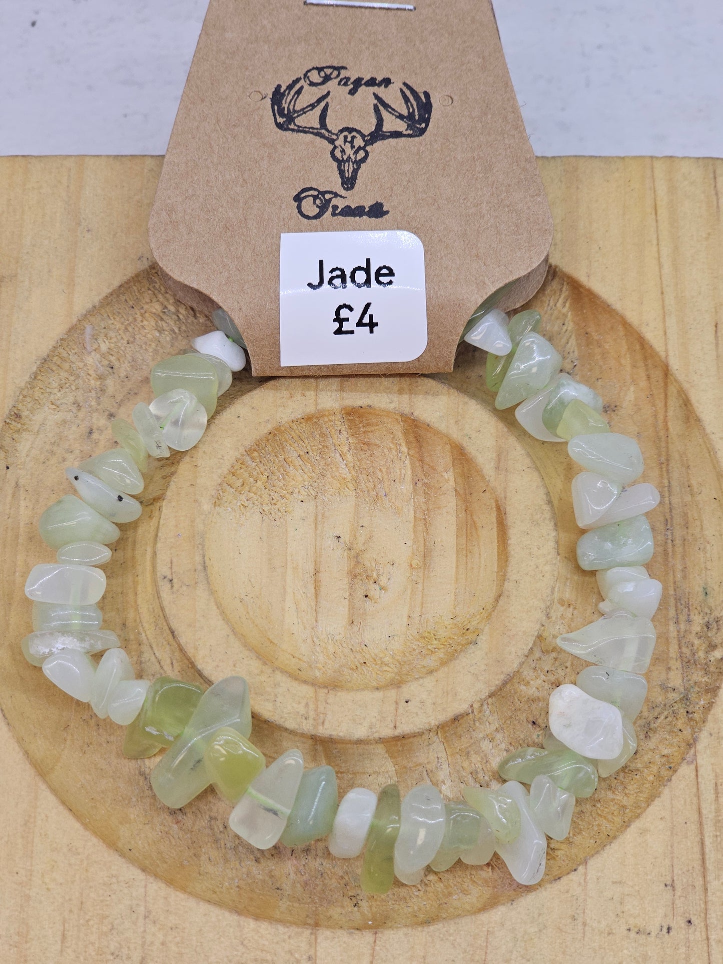 Jade chip bracelet