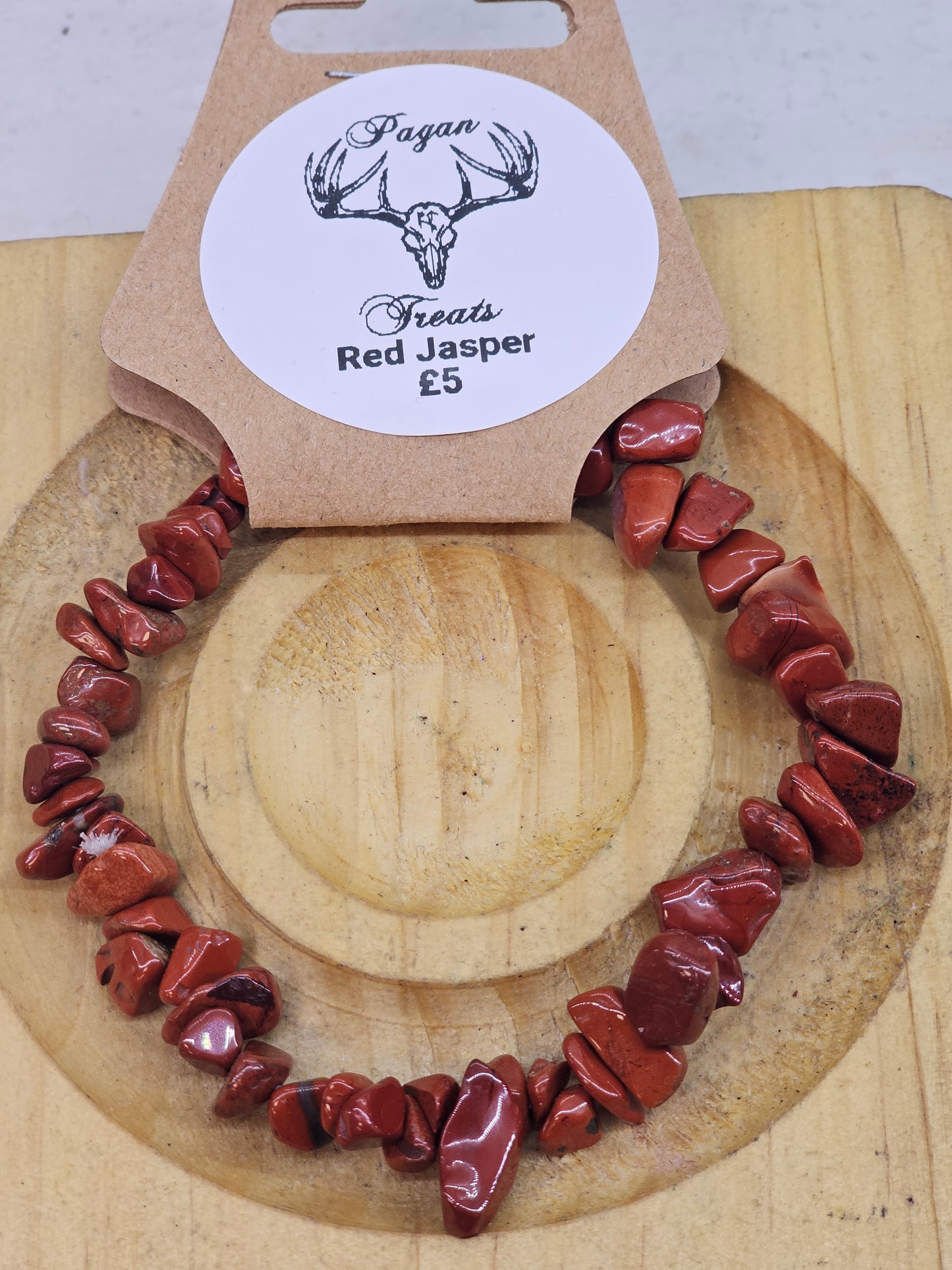 Red Jasper chip bracelet