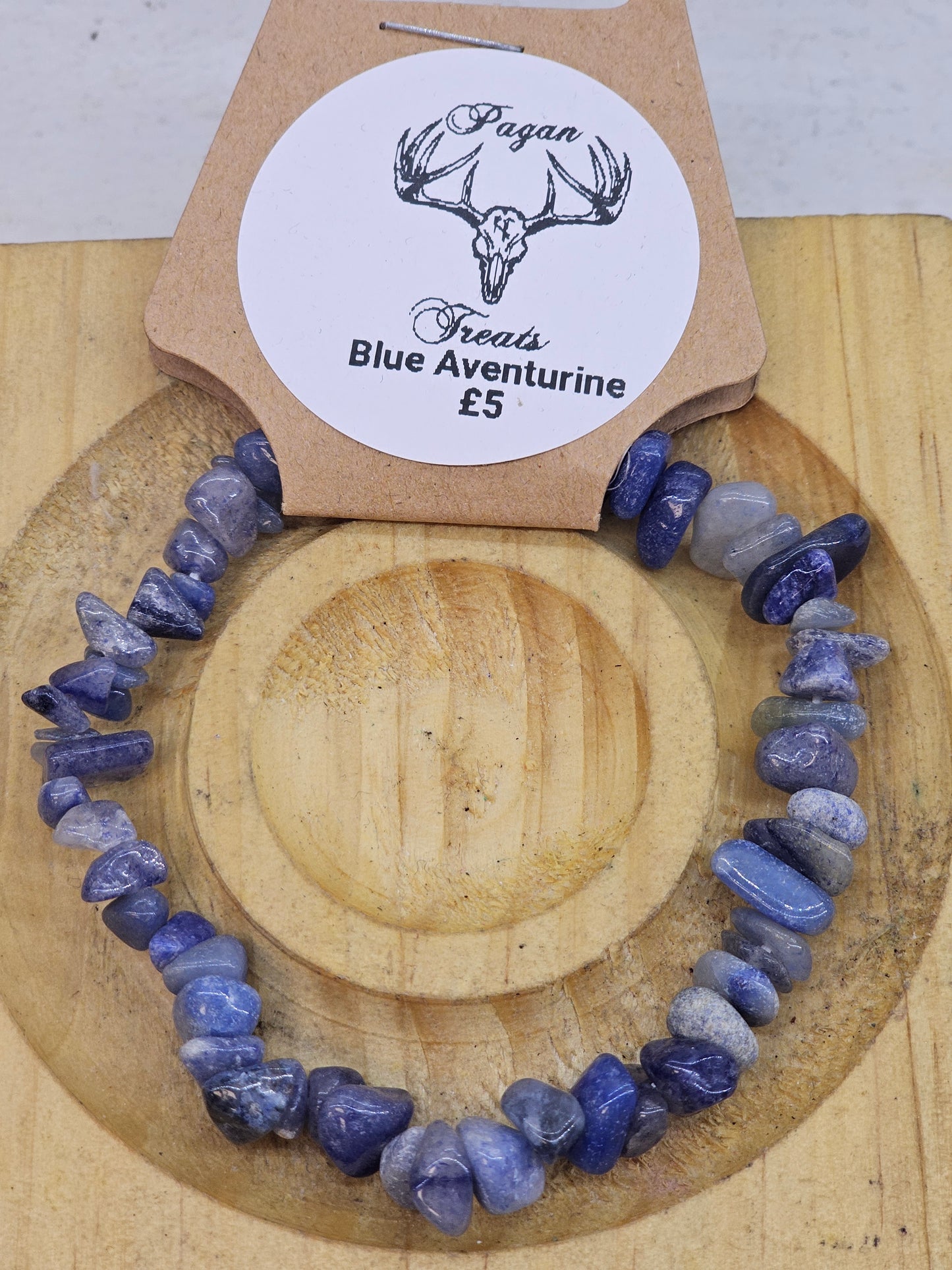 Blue Aventurine chip bracelet