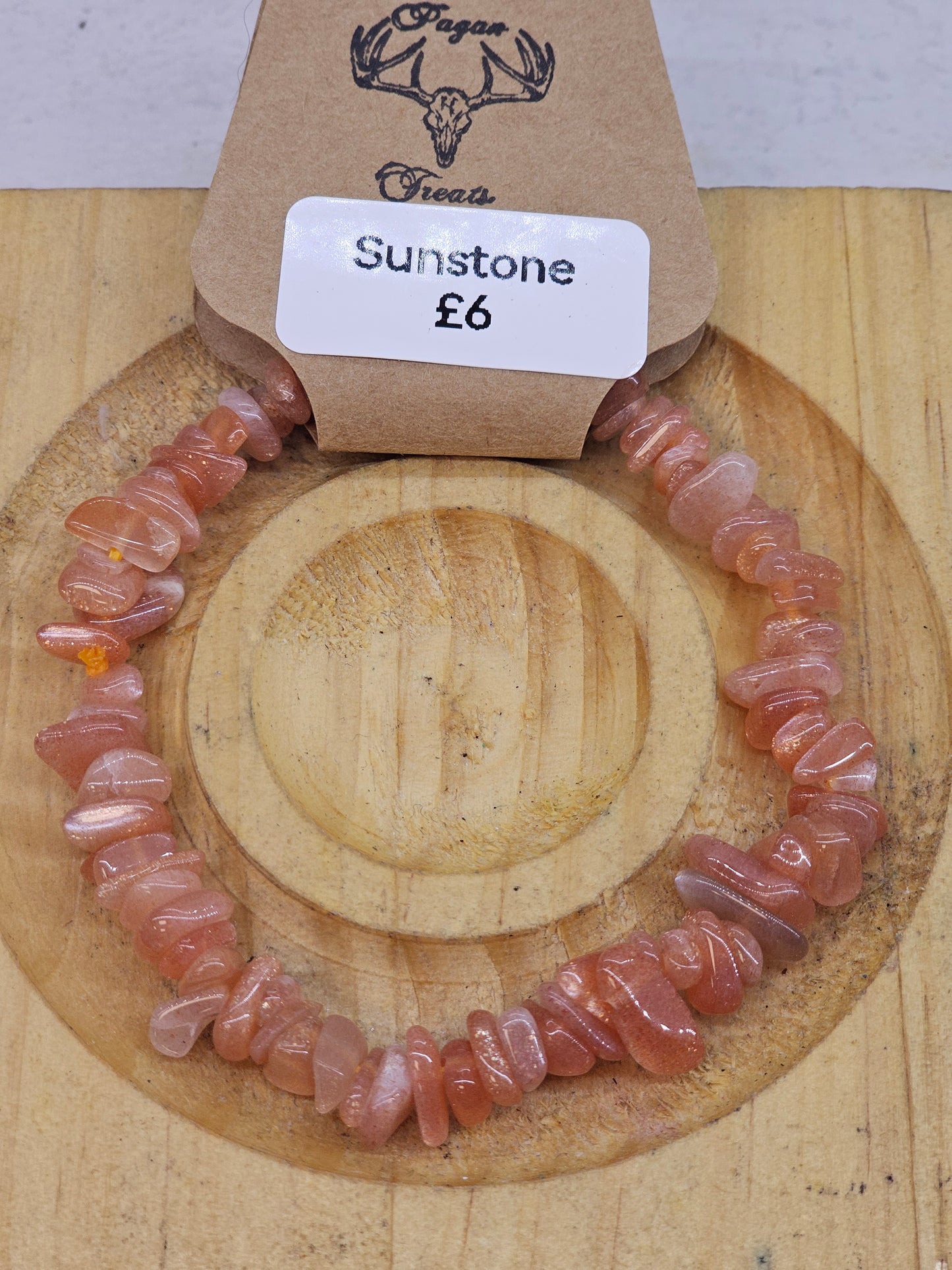 Sunstone chip bracelet
