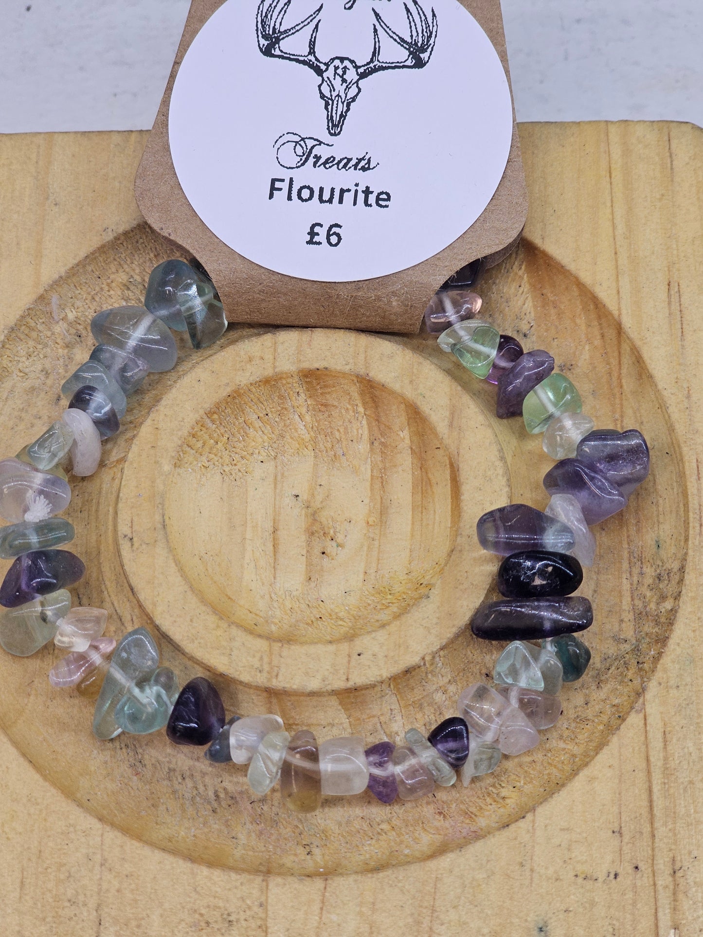 Flourite chip bracelet