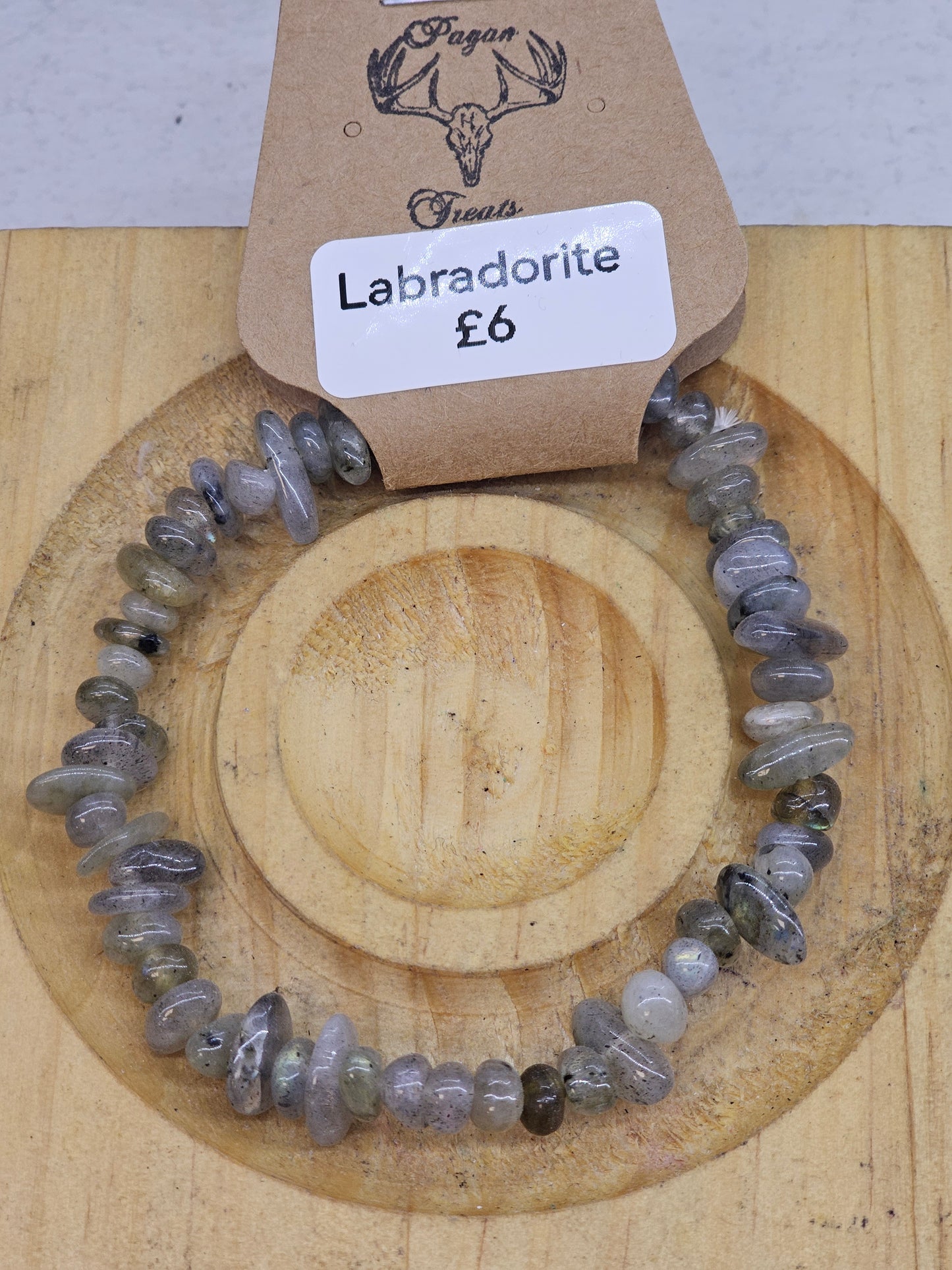 Labradorite chip bracelet