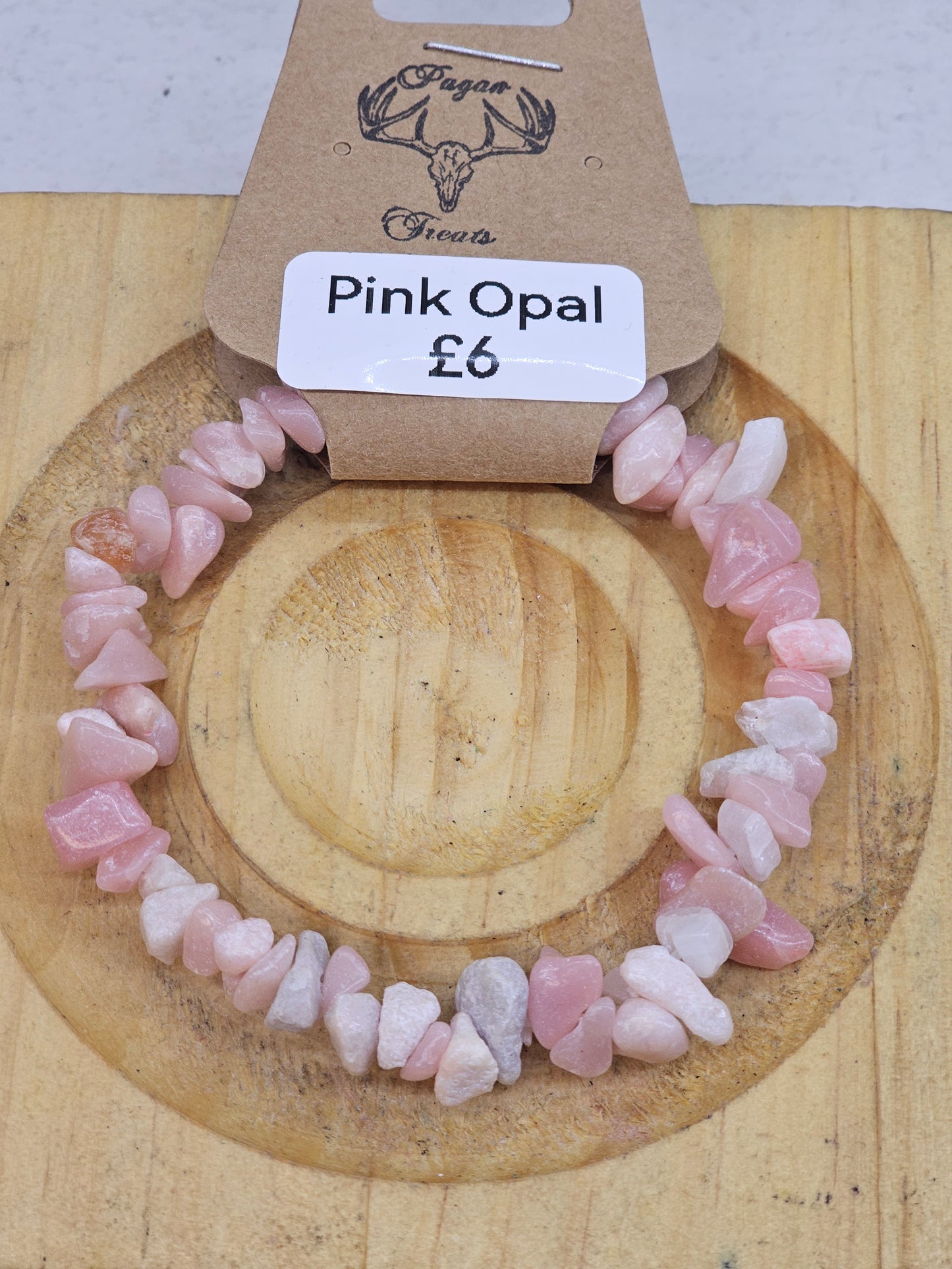Pink Opal chip bracelet