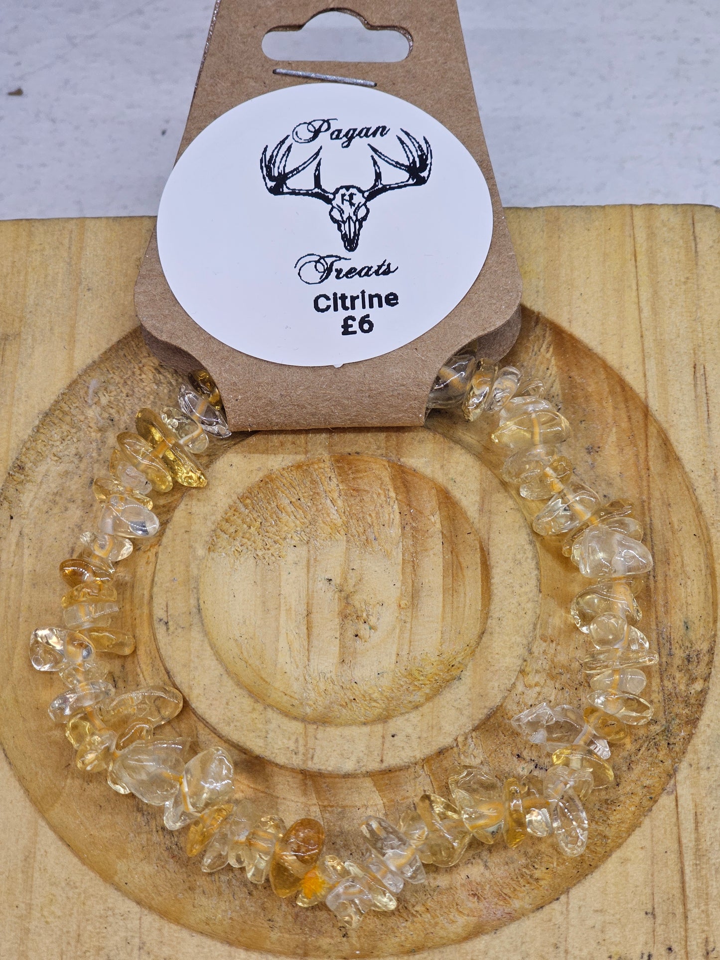 Citrine chip bracelet