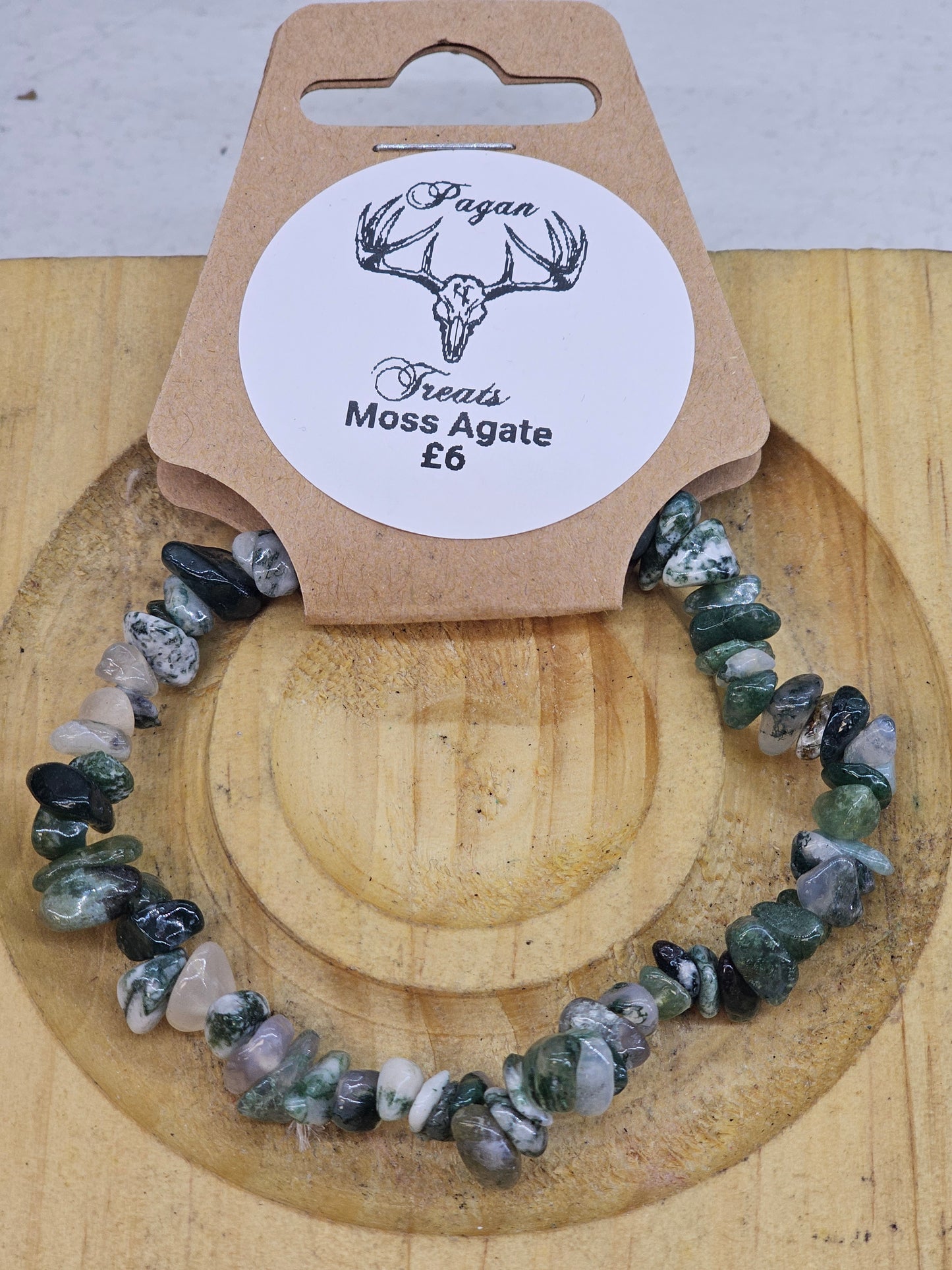 Moss Agate chip bracelet