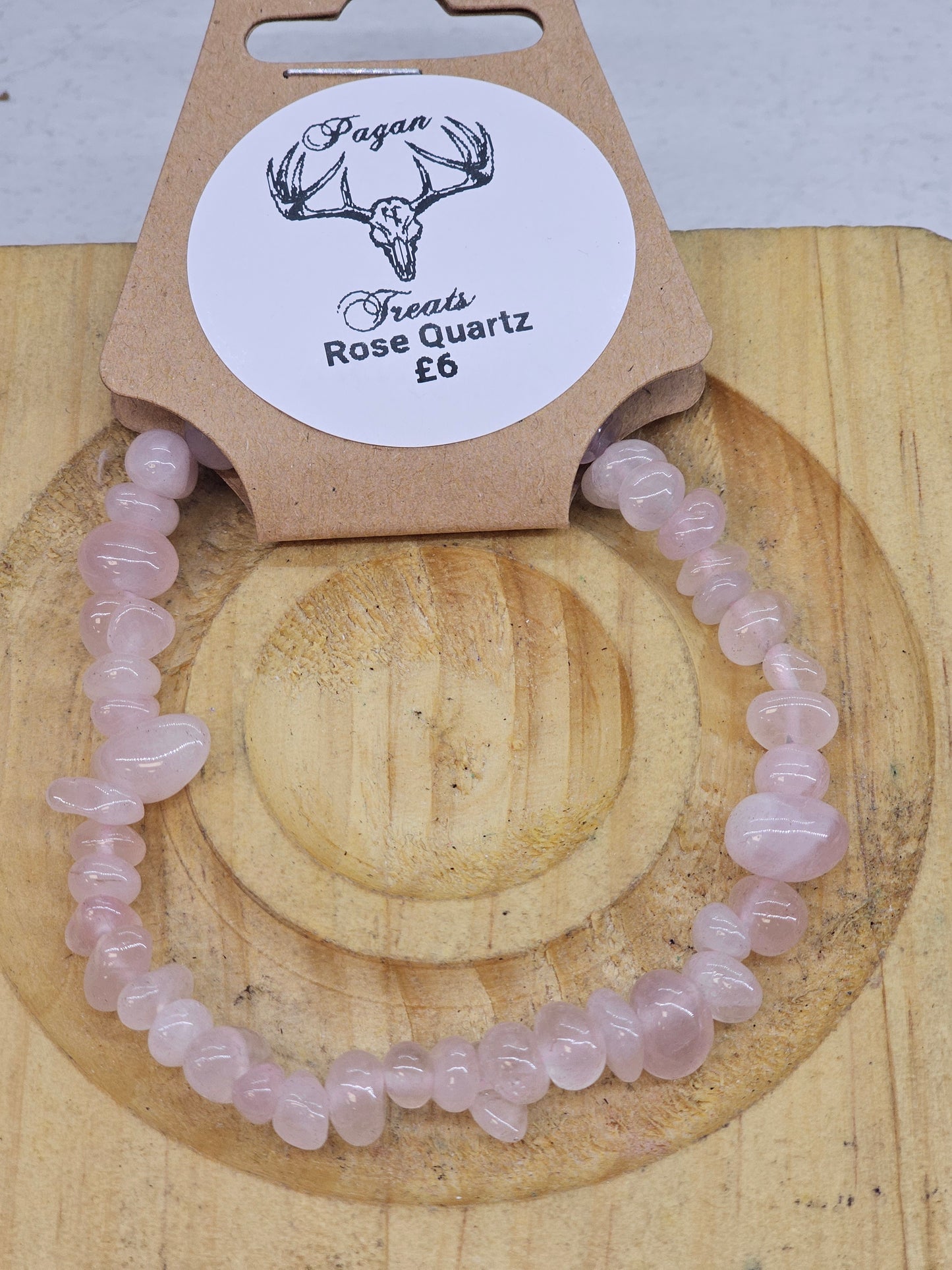Rose Quartz chip bracelet