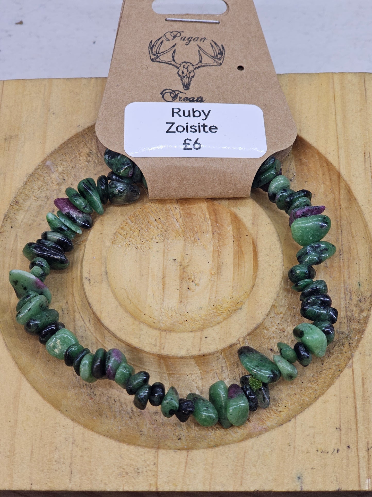 Ruby Zoisite chip bracelet