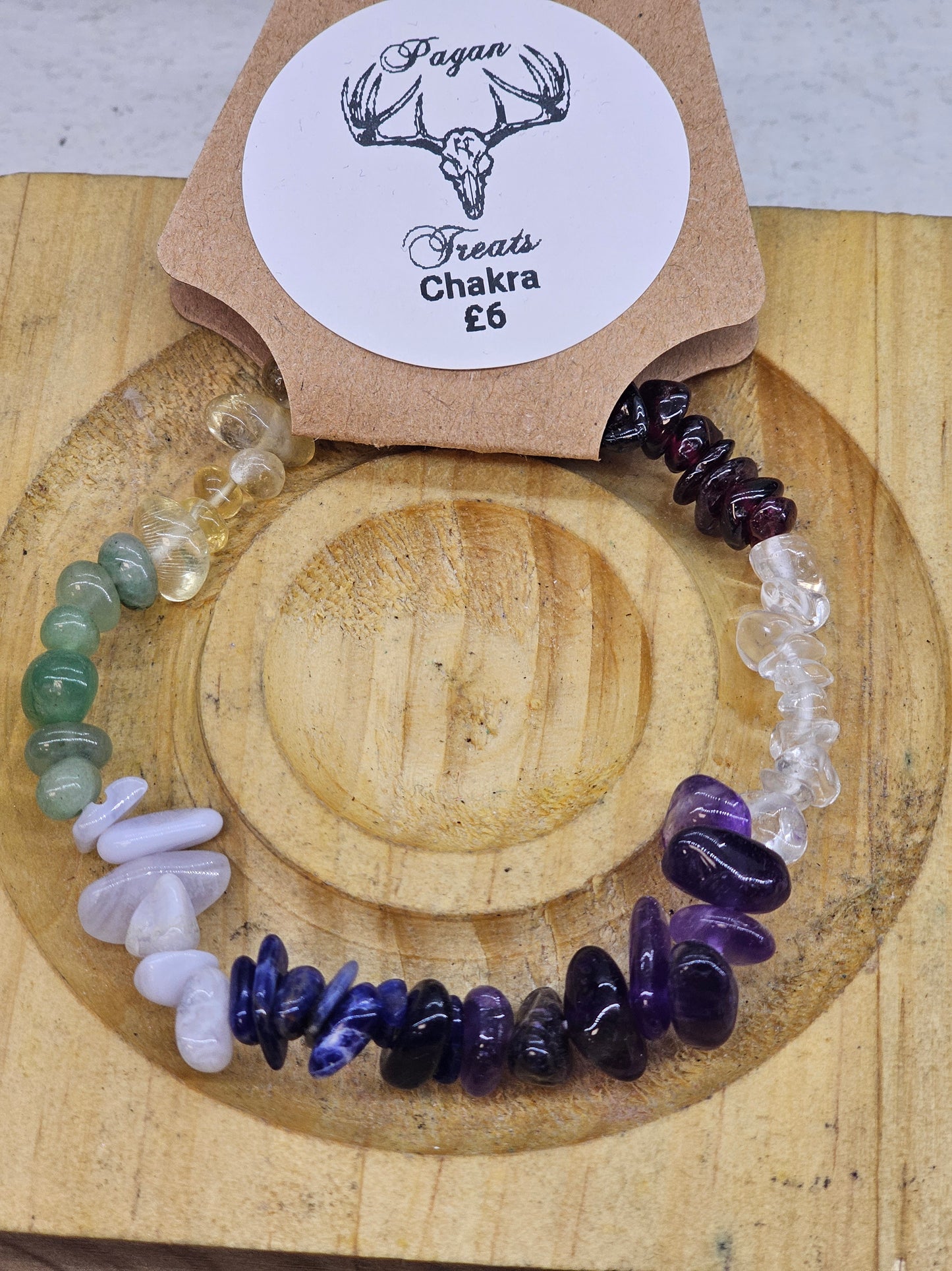 Chakra chip bracelet
