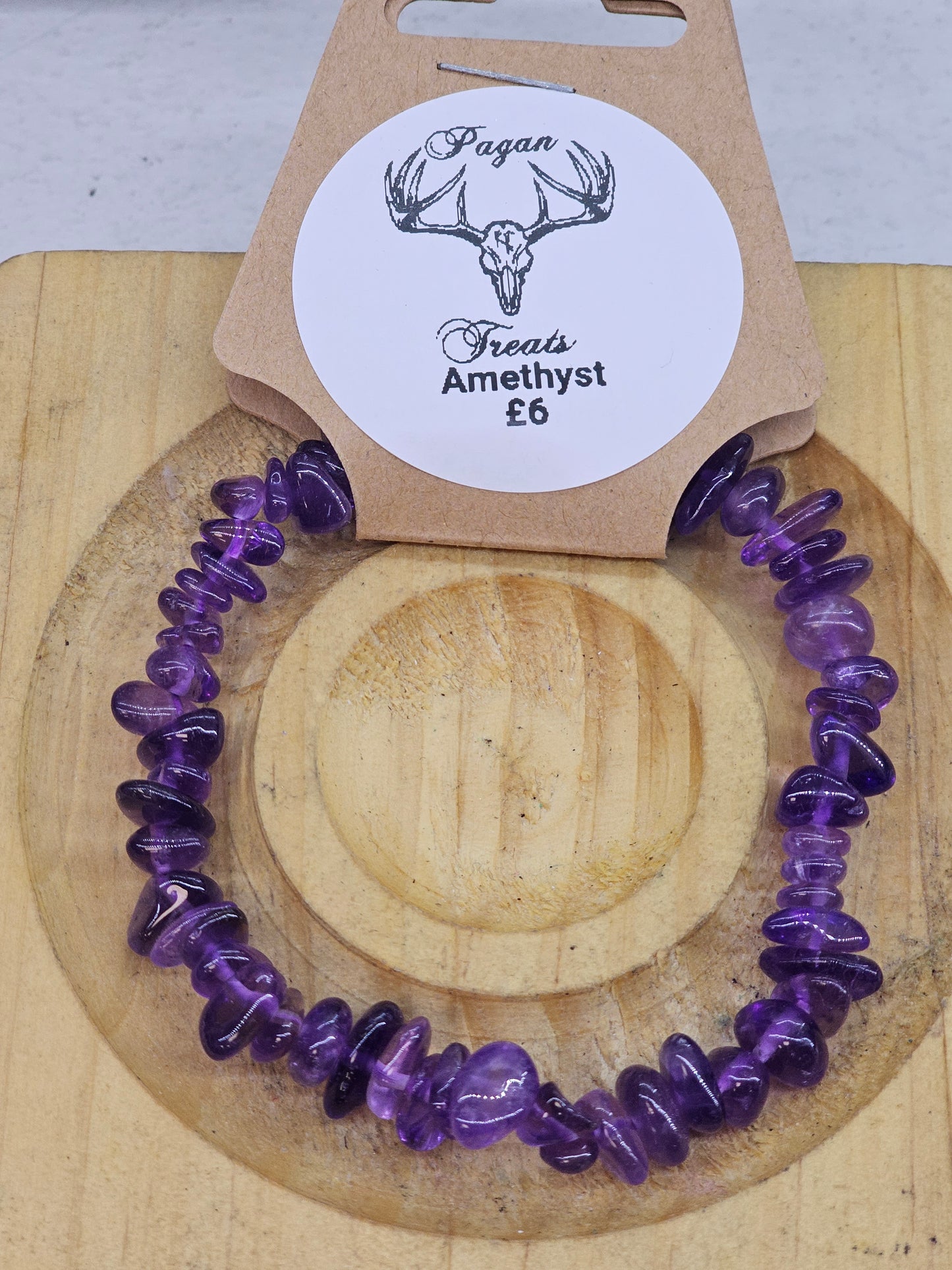 Amethyst chip bracelet