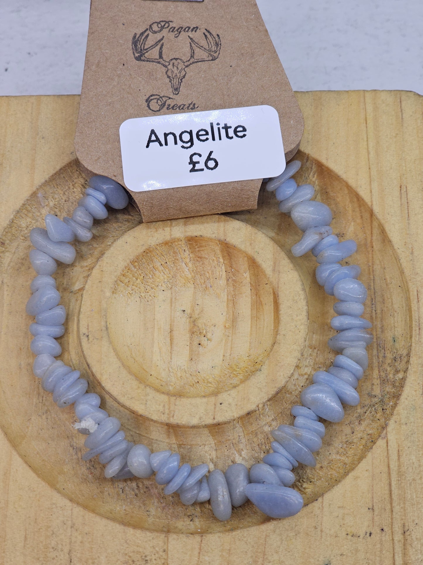 Angelite chip bracelet