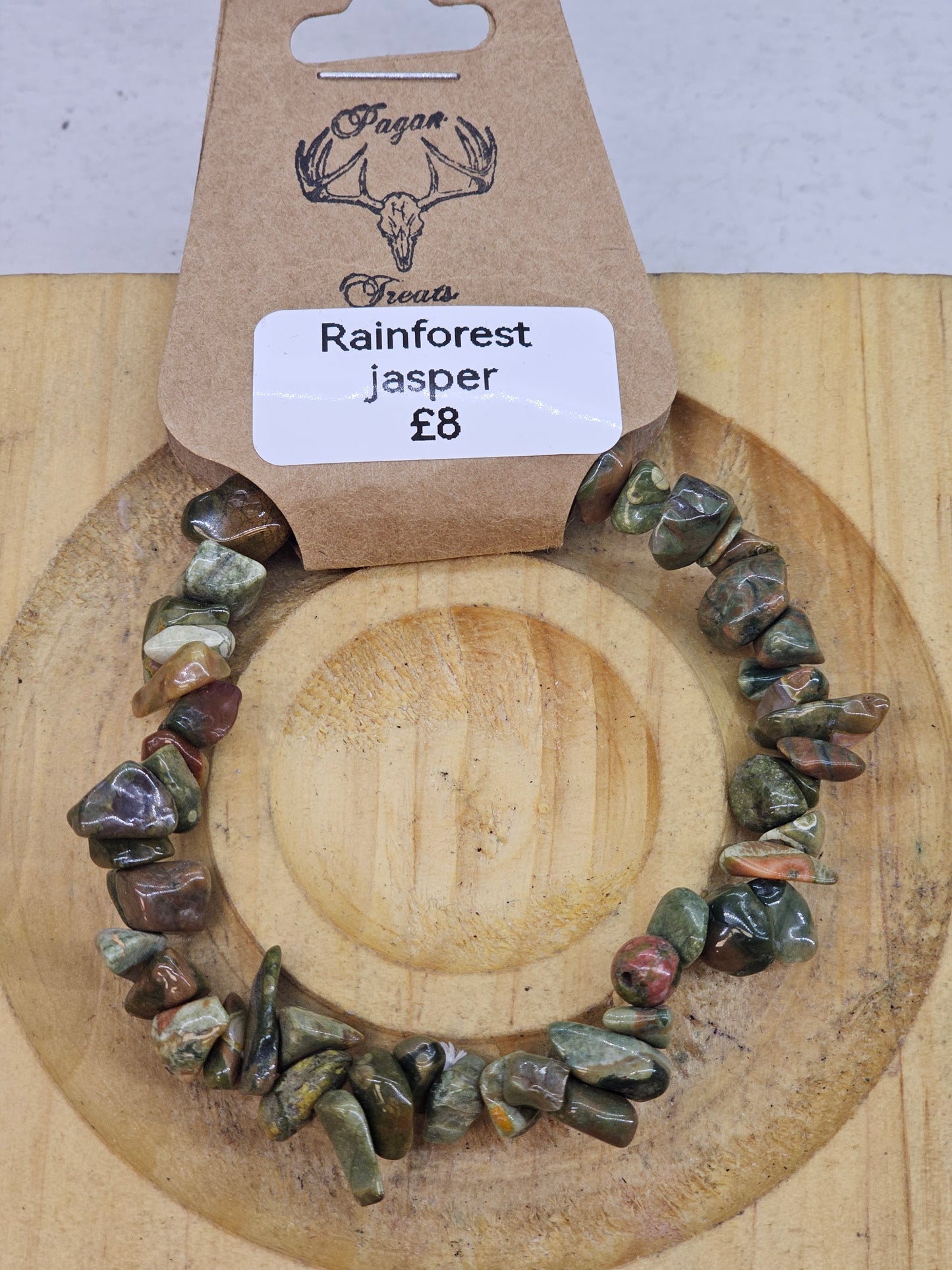 Rainforest Jasper chip bracelet