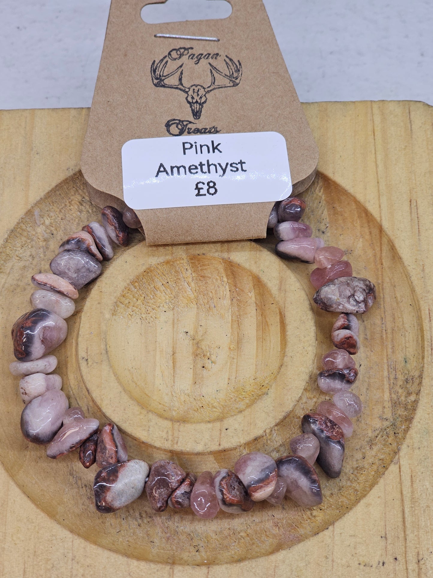 Pink Amethyst chip bracelet