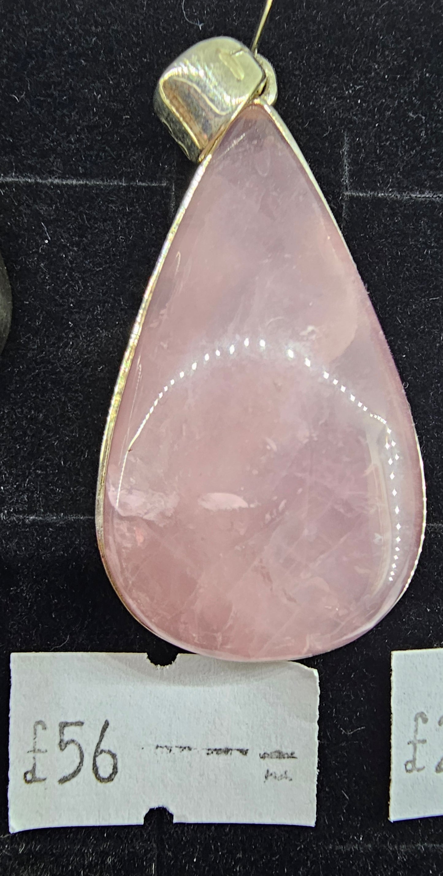 Rose Quartz 925 silver pendant