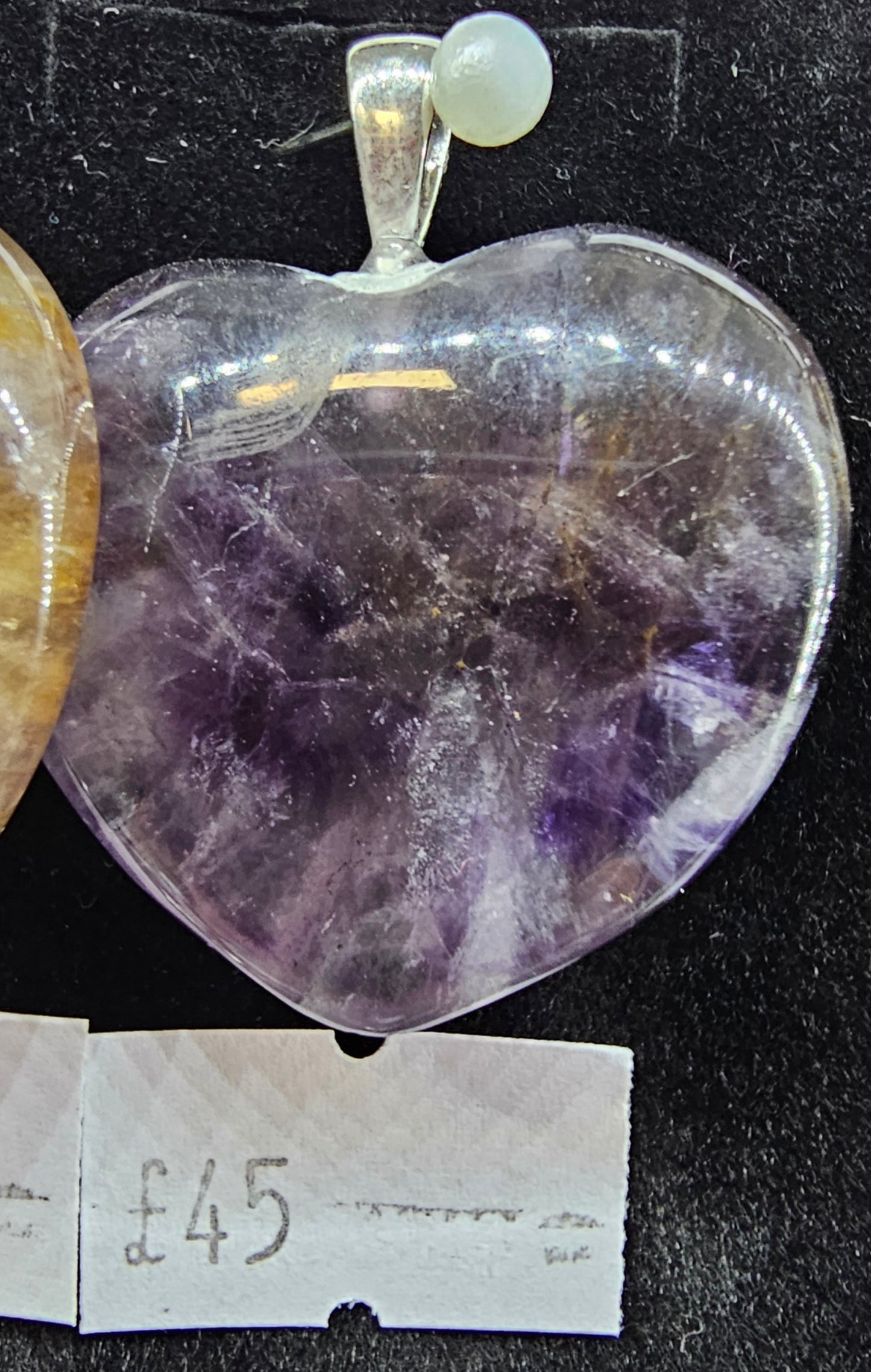 Blue John Flourite 925 silver heart pendant