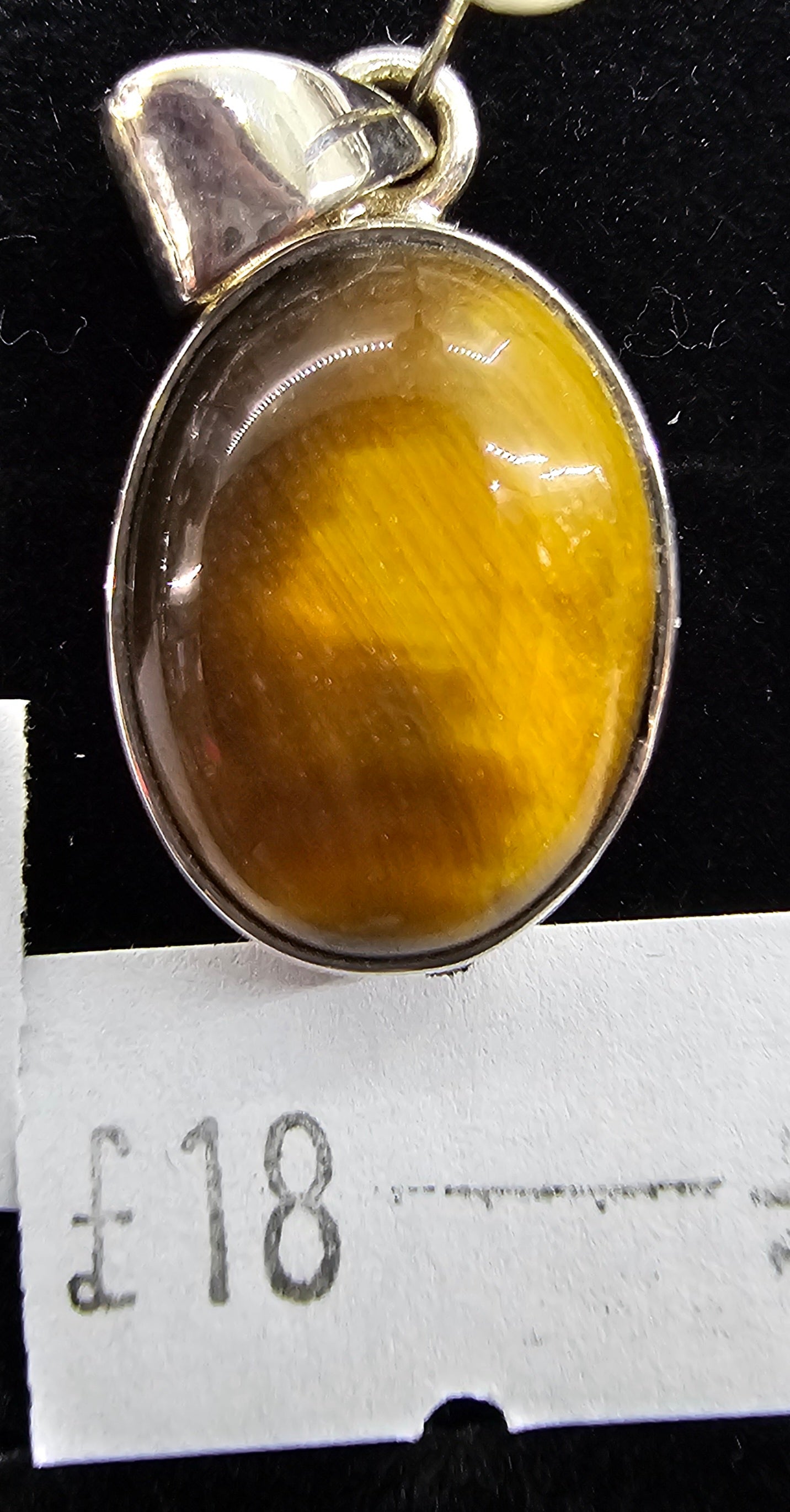 Tigers Eye 925 silver pendant