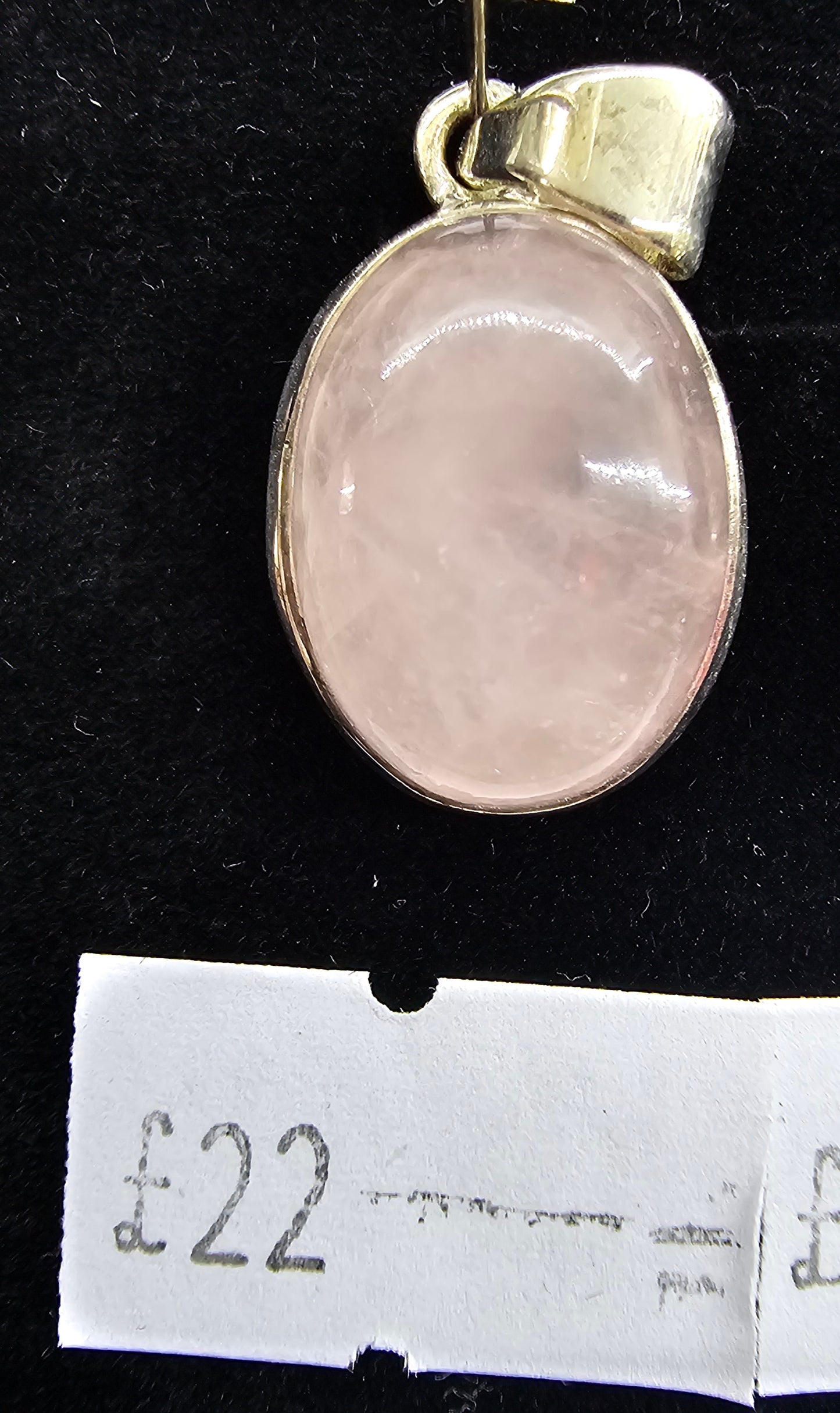 Rose Quartz 925 silver pendant