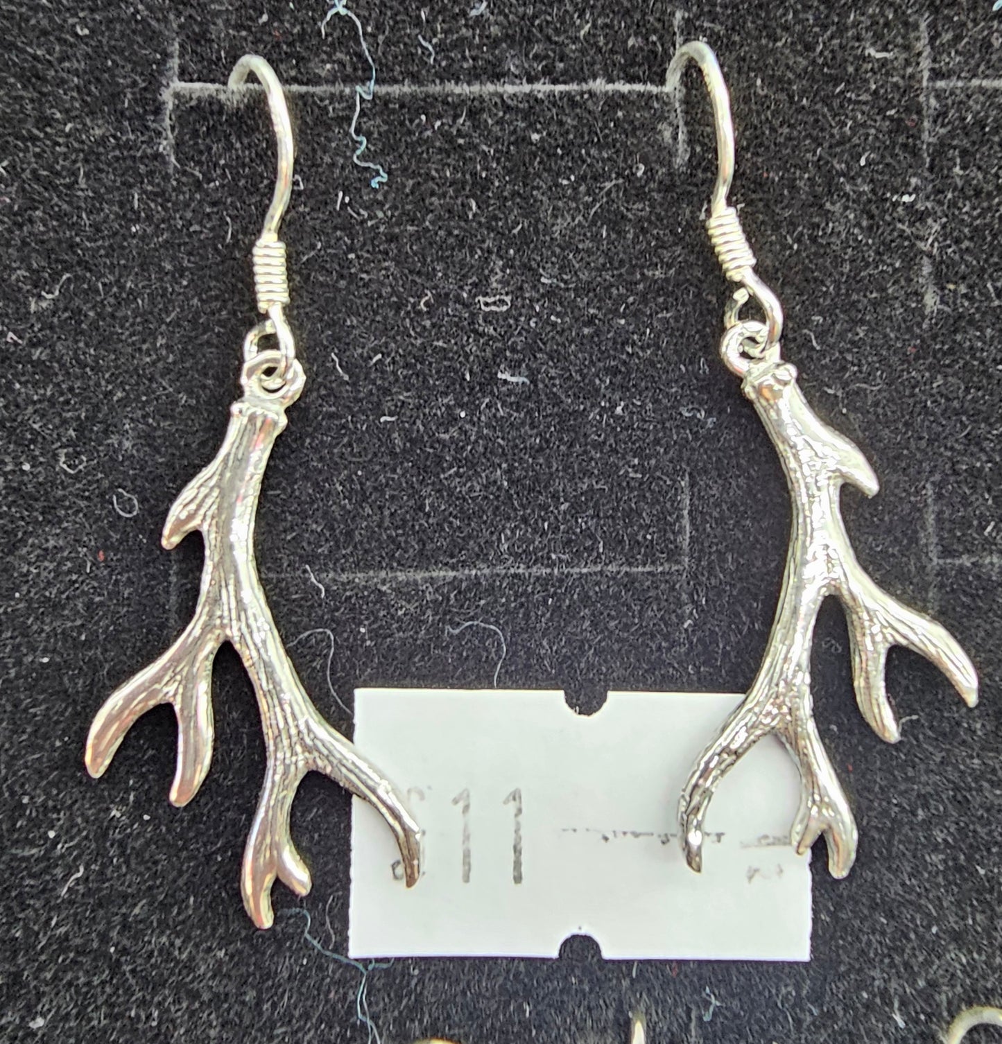 925 silver Antler hook earrings