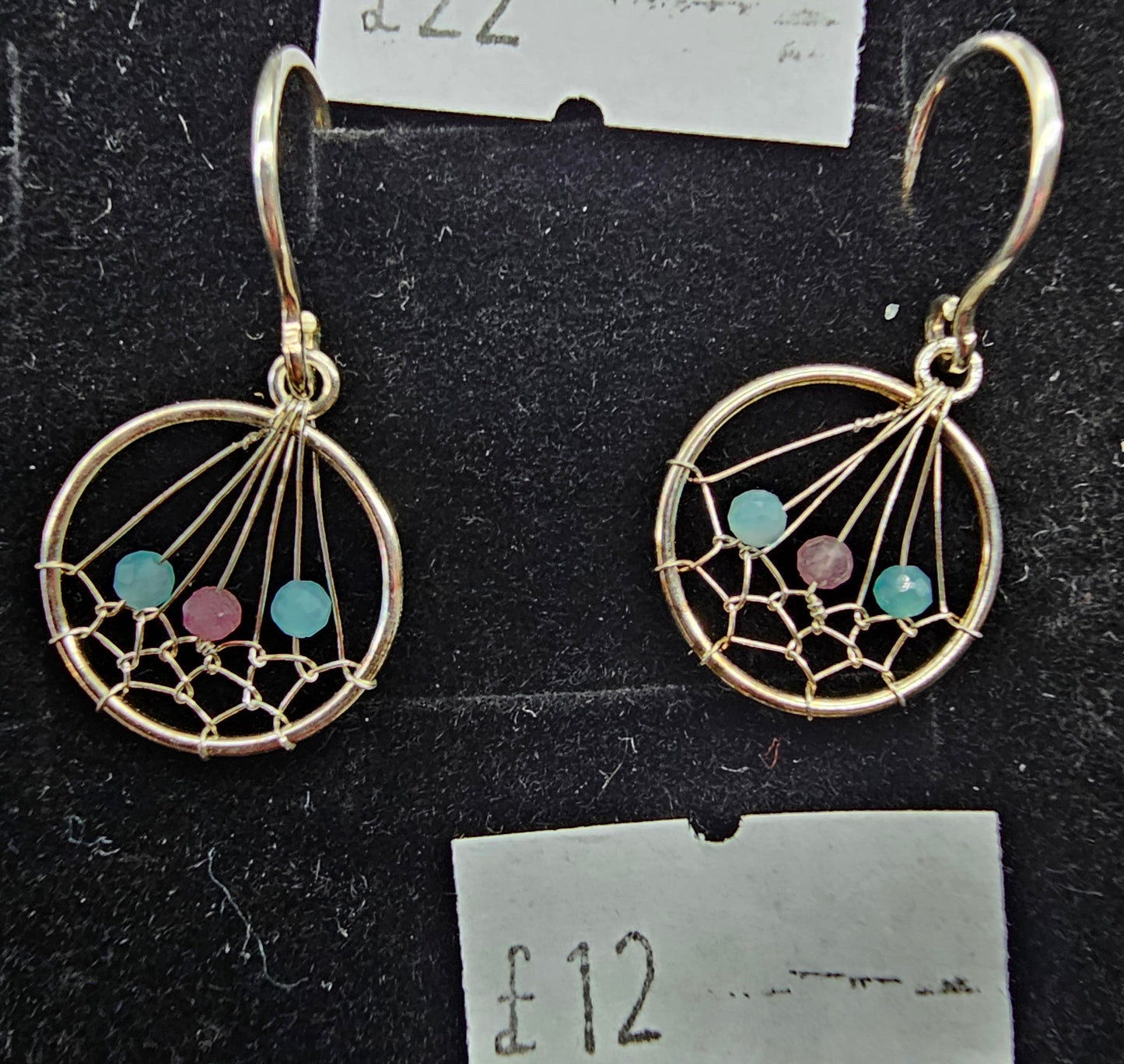 925 silver Dream Catcher hook earrings