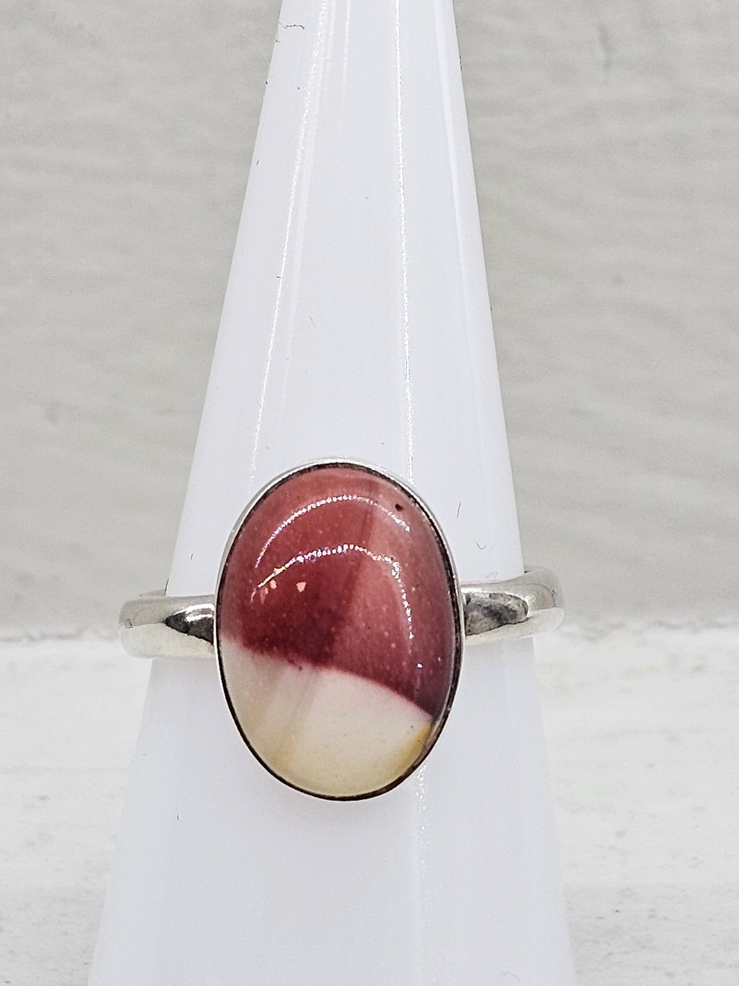 Mookaite 925 silver ring size L/M